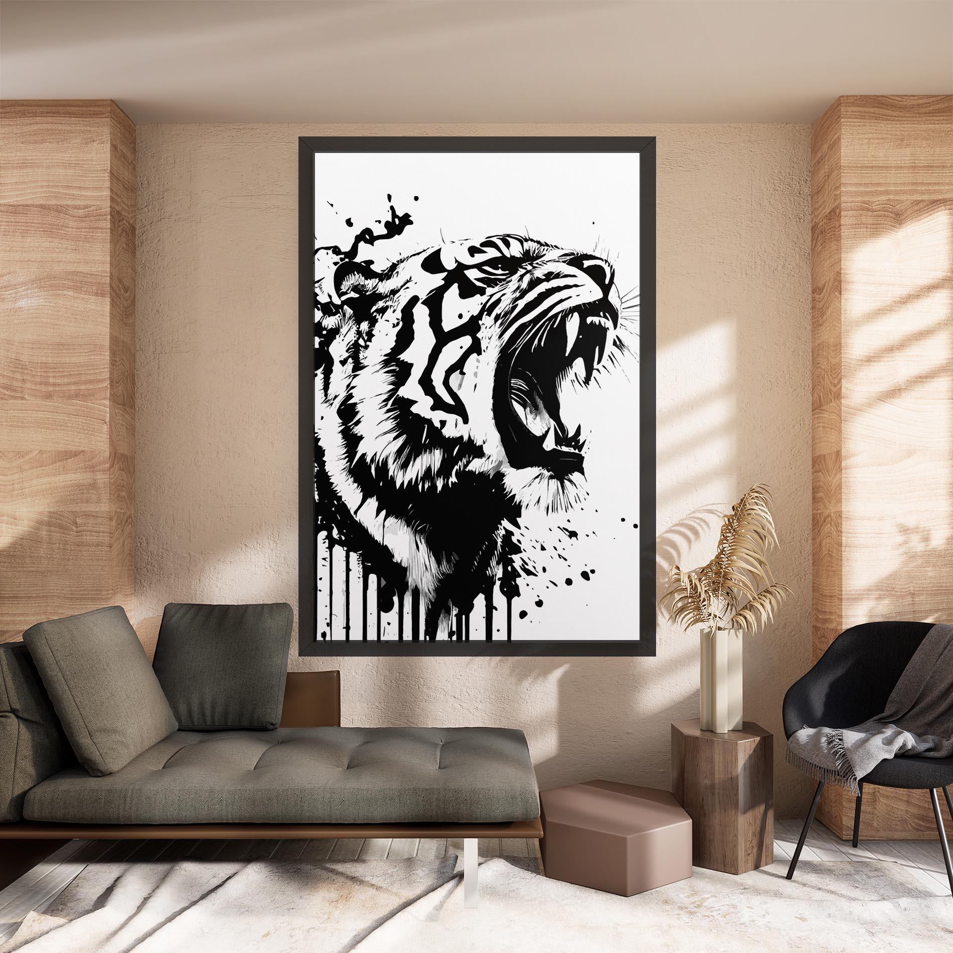 Tablou Canvas Ink Art Tiger mockup 8