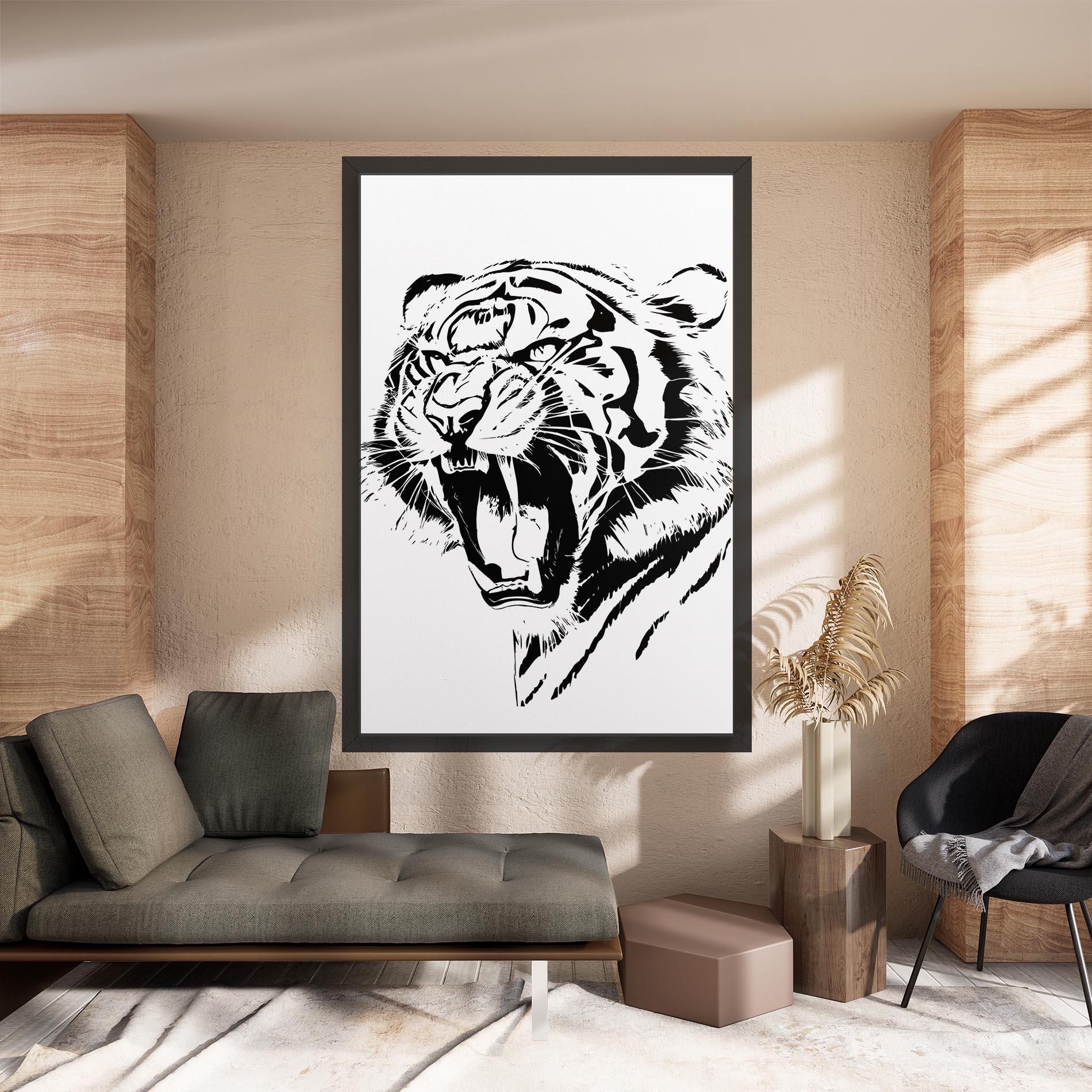 Tablou Canvas Roaring Tiger mockup 8