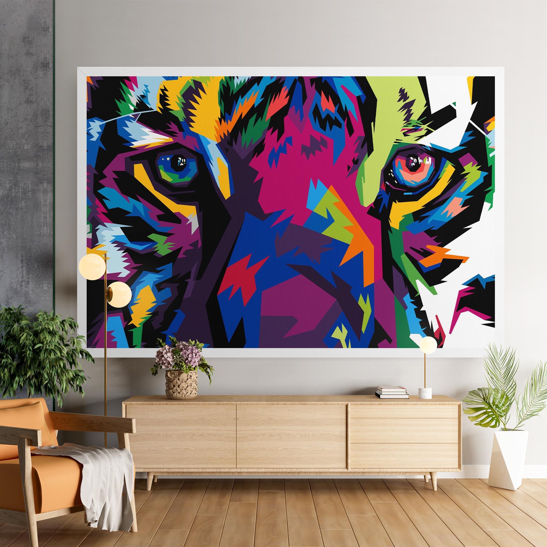 Tablou Canvas Colourul Tiger Eyes mockup 9