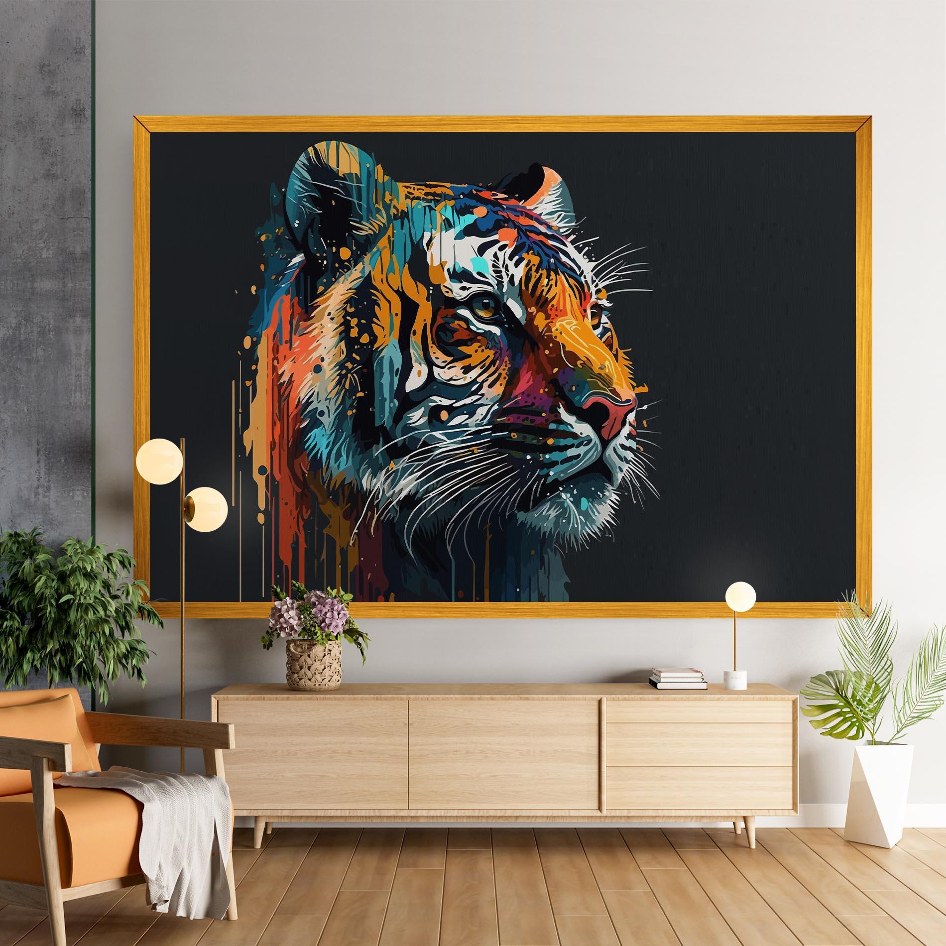 Tablou Canvas Color Mix Tiger mockup 9