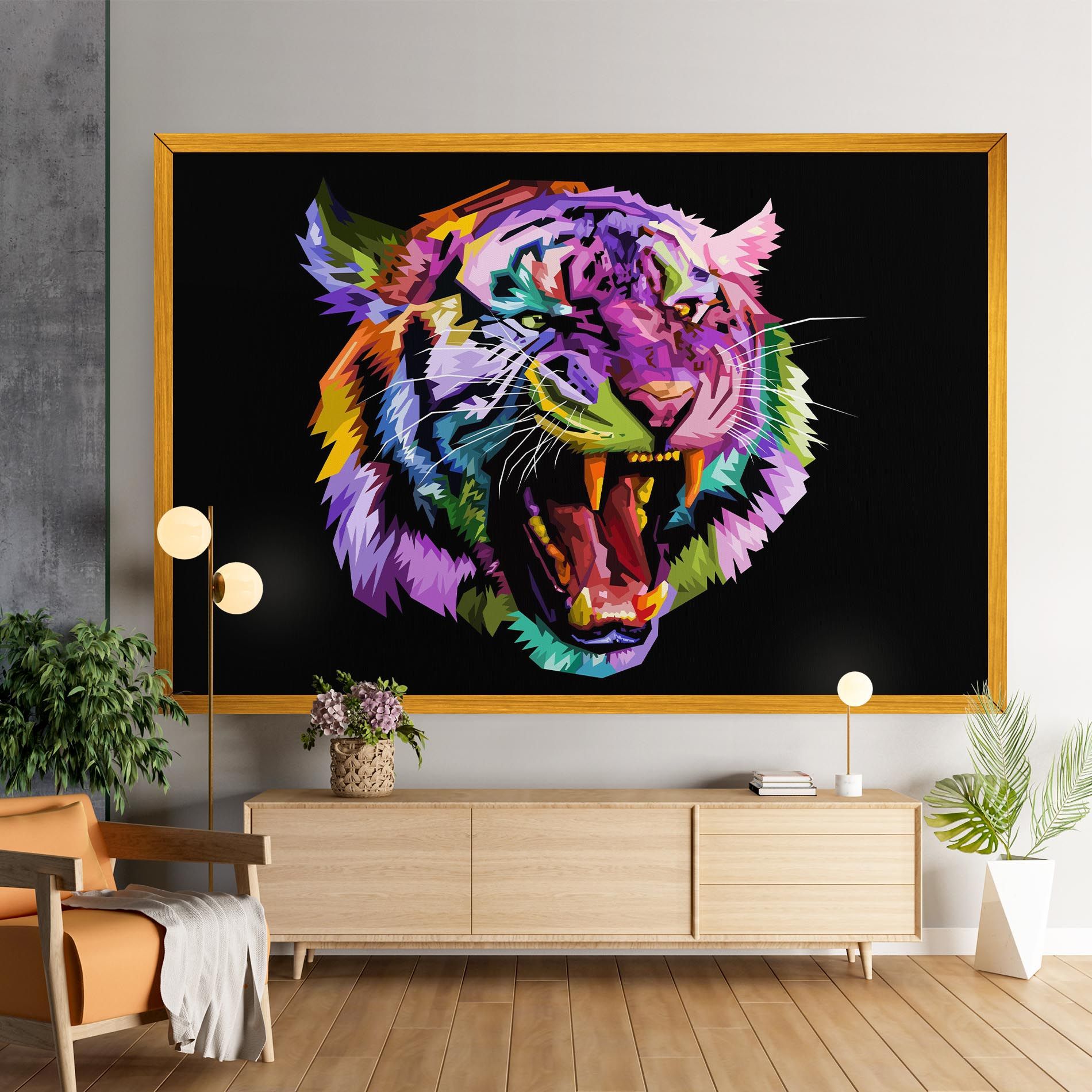 Tiger On Black mockup 9