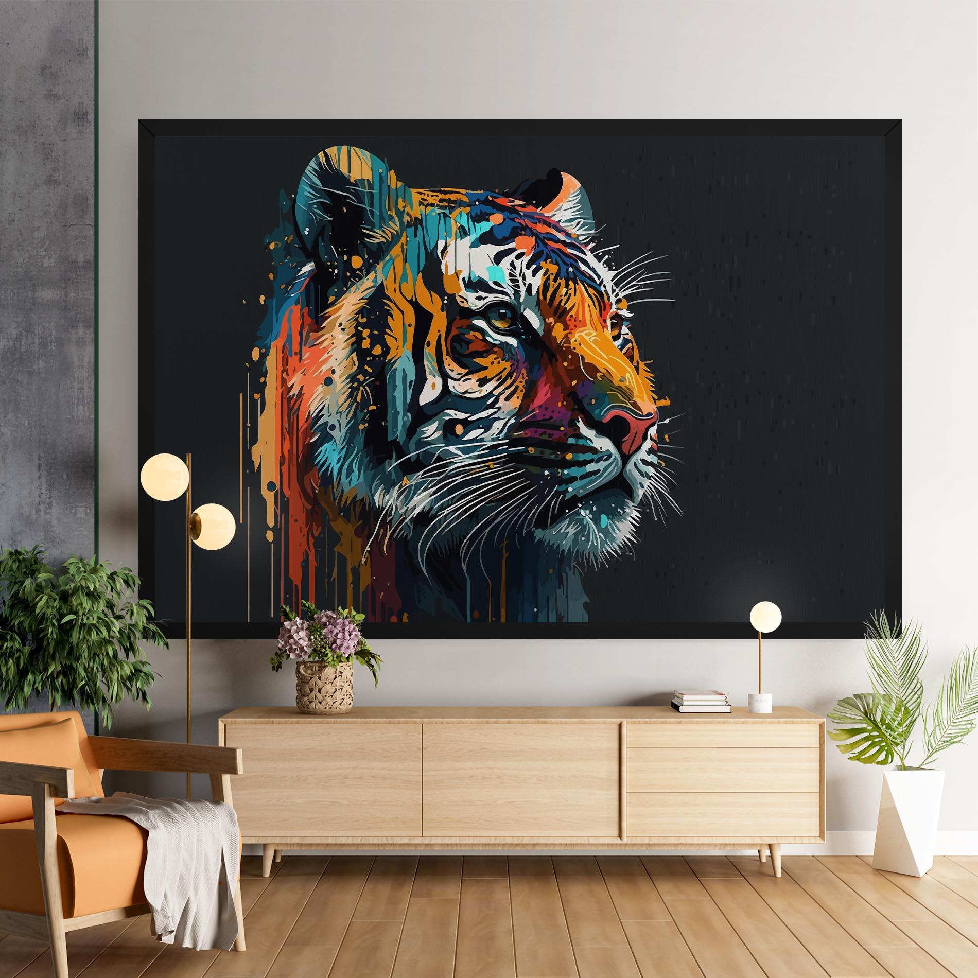 Tablou Canvas Color Mix Tiger mockup 9