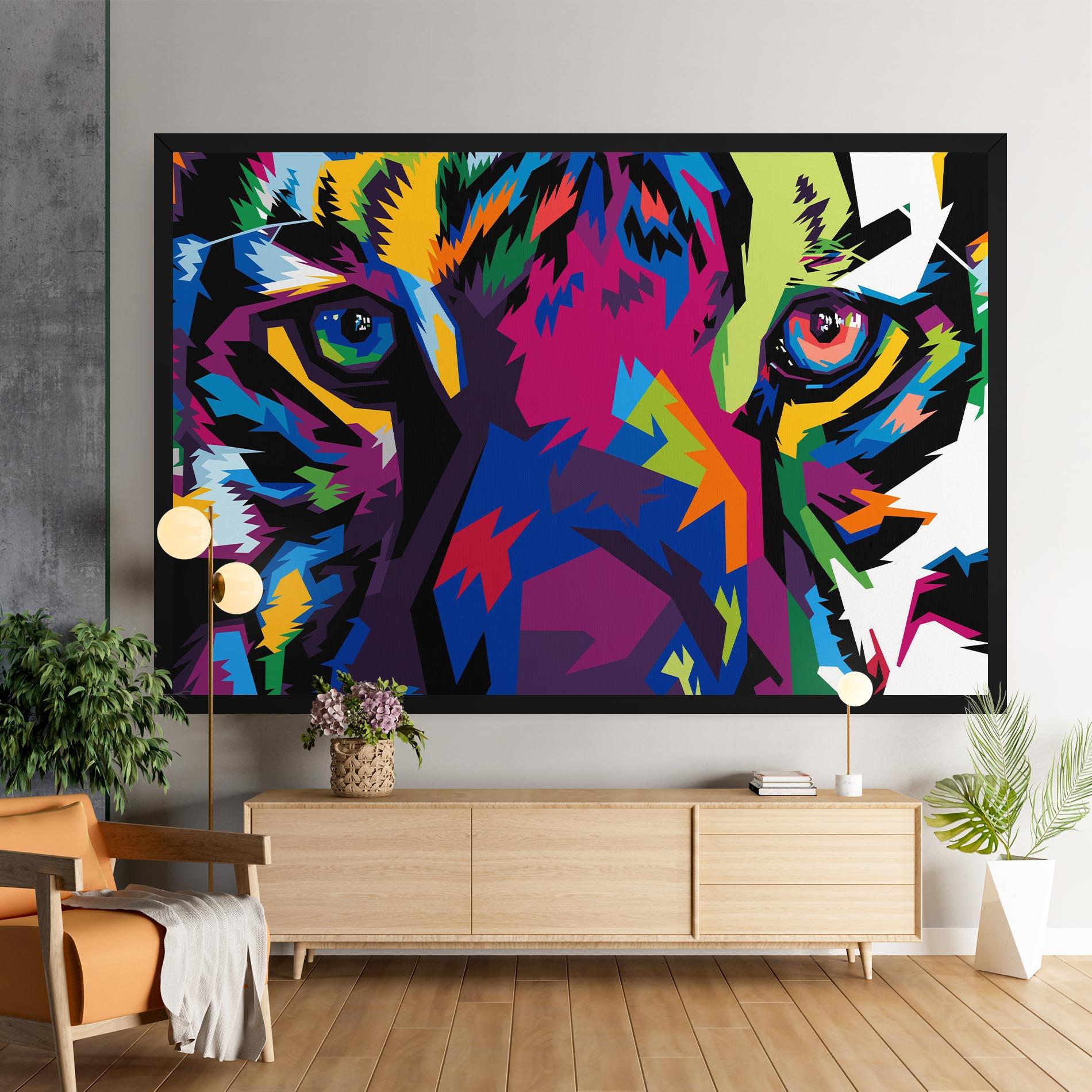 Tablou Canvas Colourul Tiger Eyes mockup 9