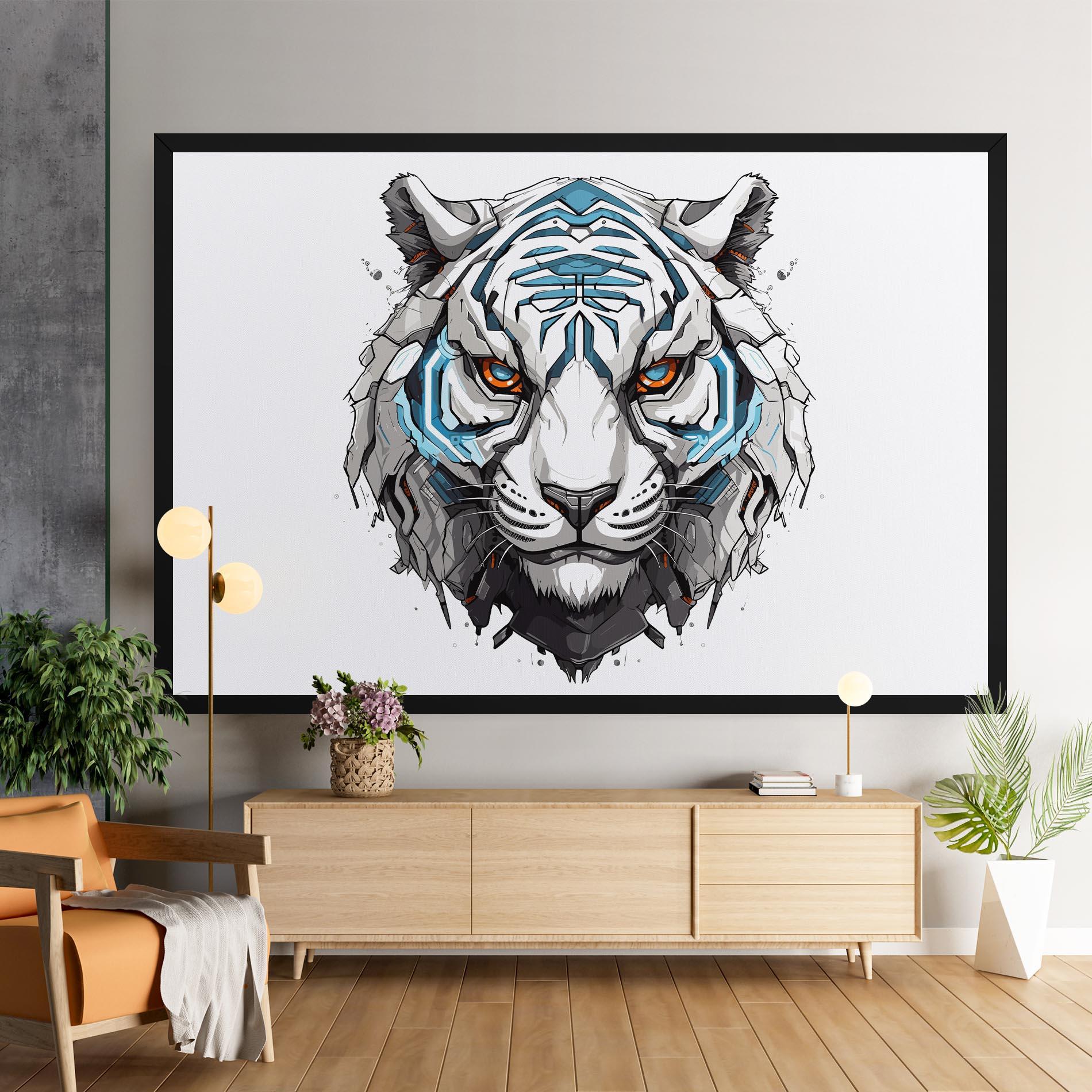 Tablou Canvas Cyborg Tiger mockup 9