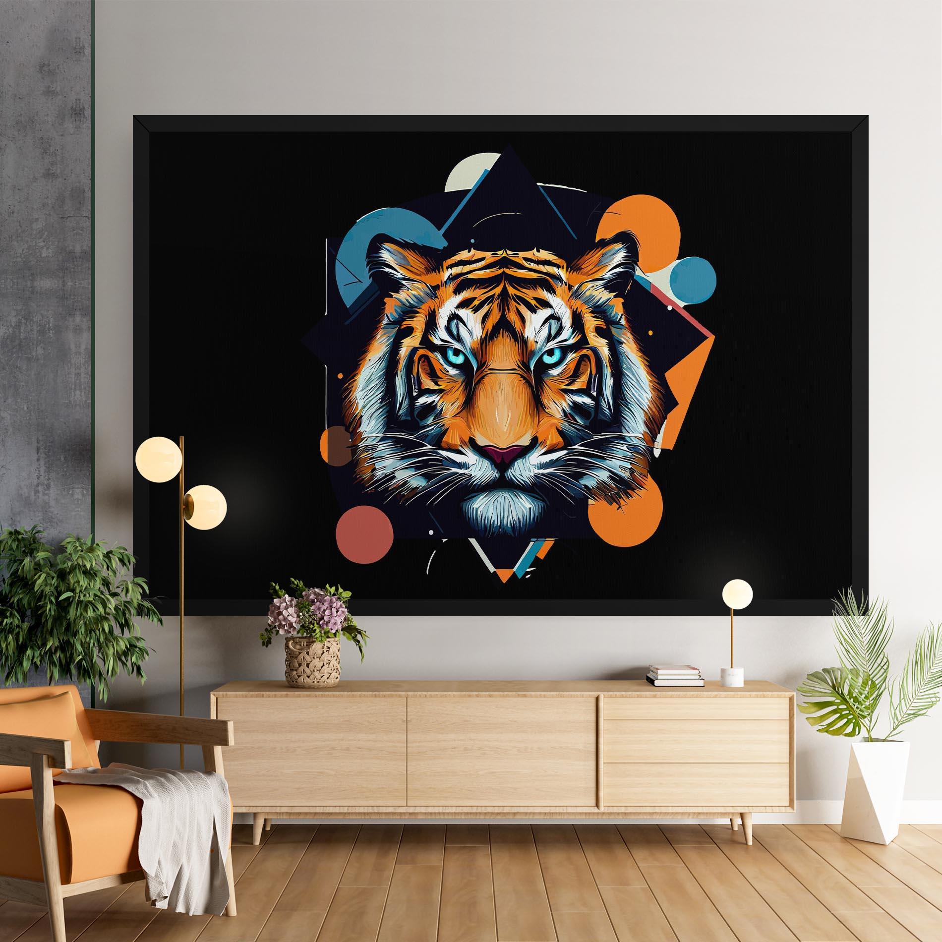 Tablou Canvas Geometric Tiger mockup 9