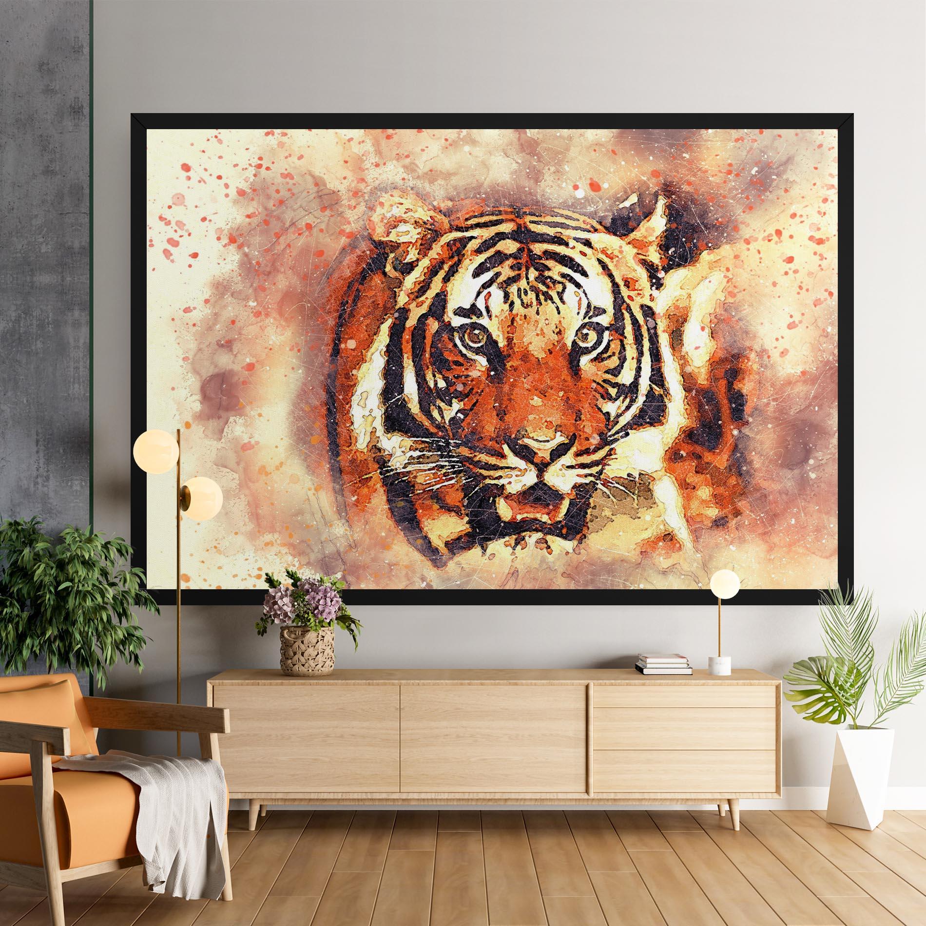 Tablou Canvas Tiger Colors mockup 9