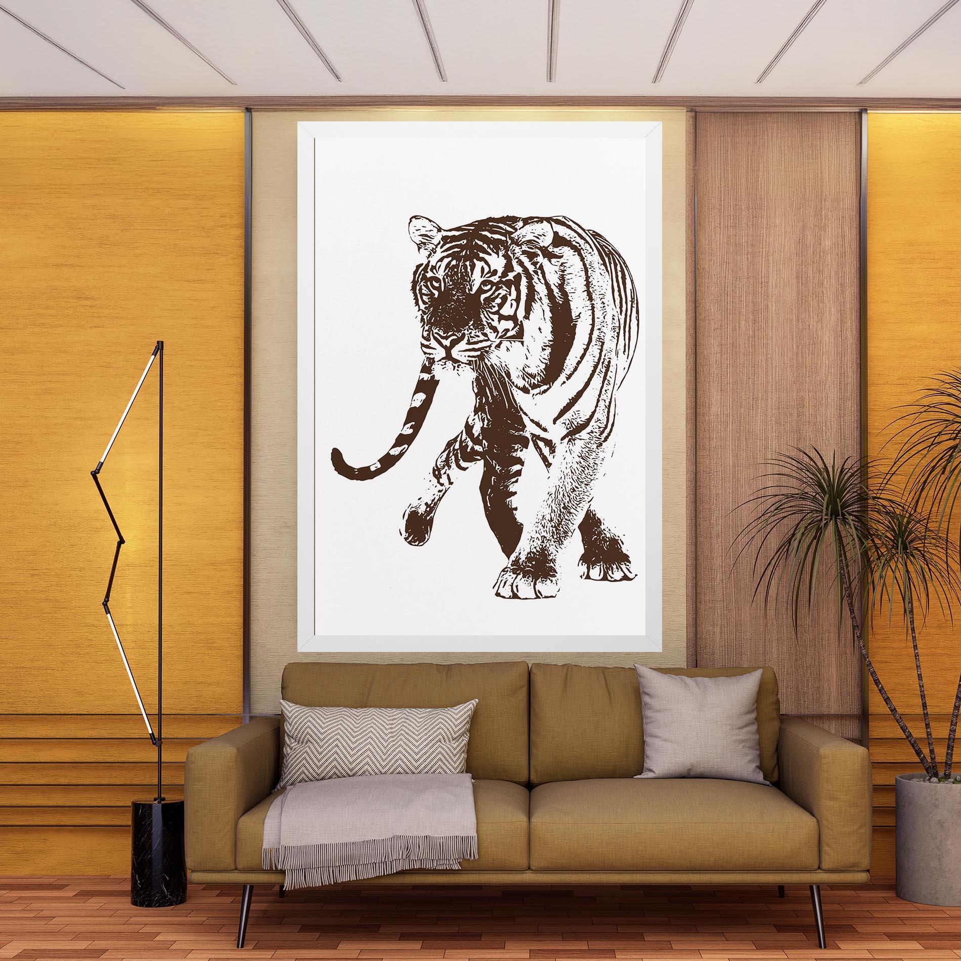 Tablou Canvas Brown Line Tiger mockup 9