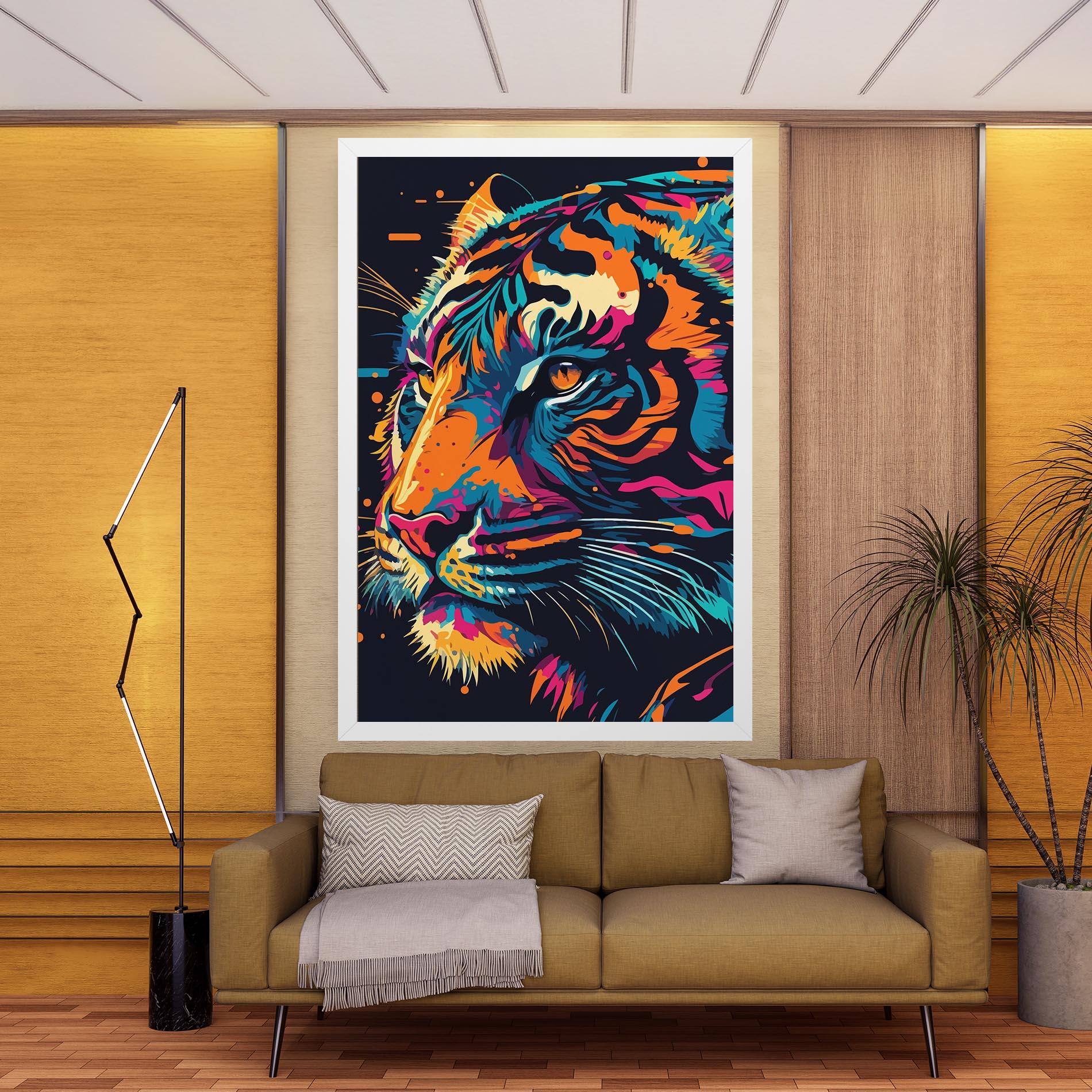 Tablou Canvas Colorful Tiger mockup 9