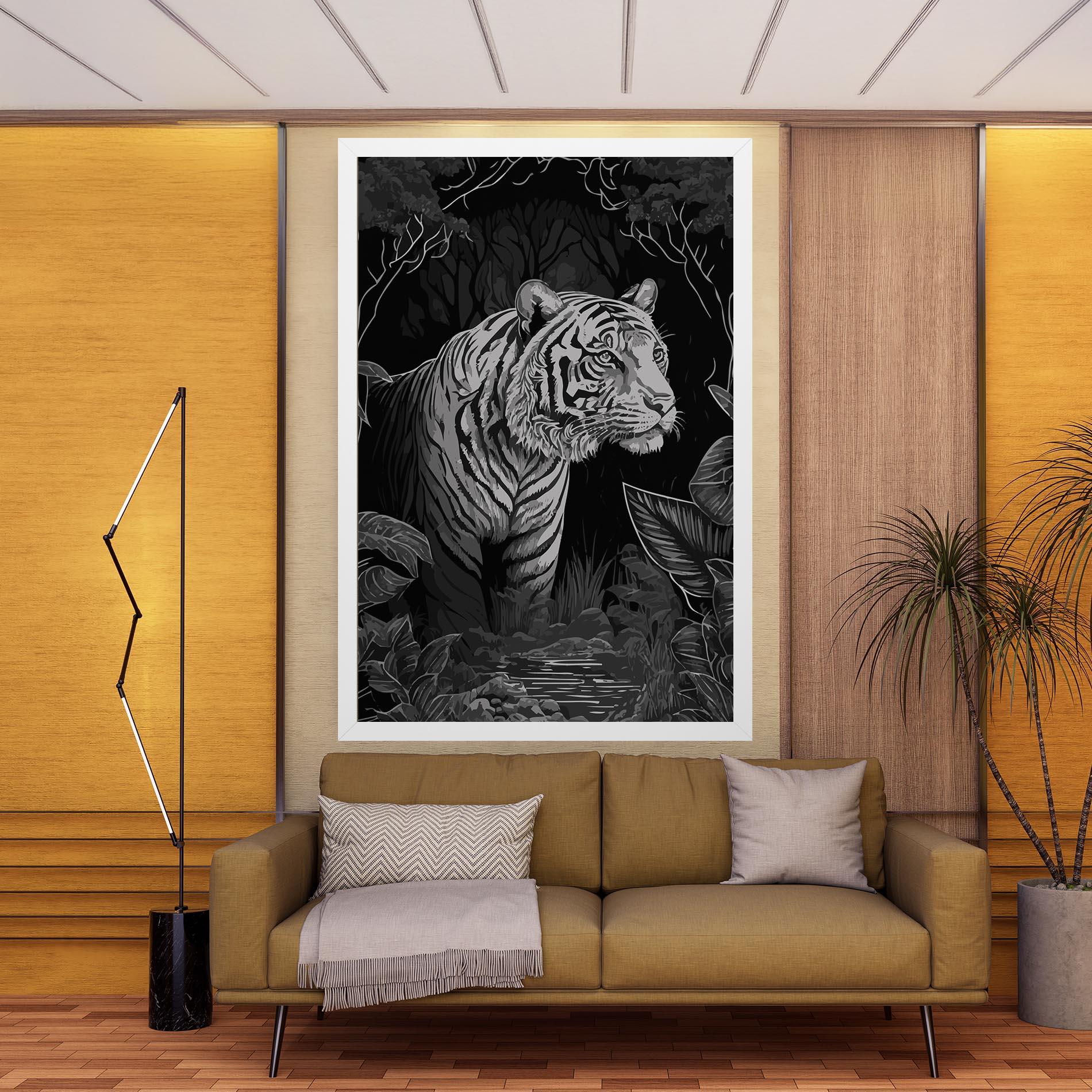 Tablou Canvas Grey Tiger mockup 9