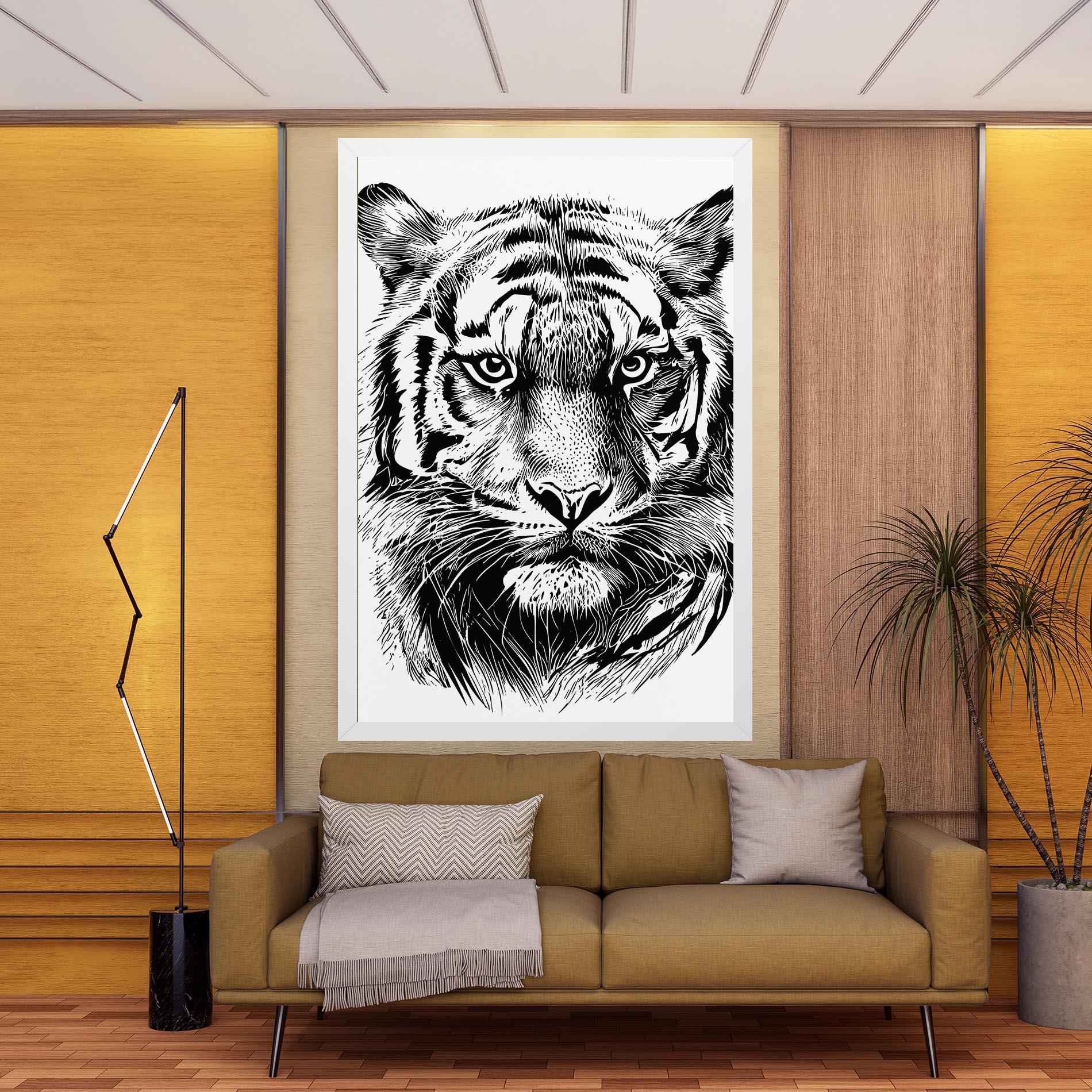 Tablou Canvas Pretty Tiger Head mockup 9