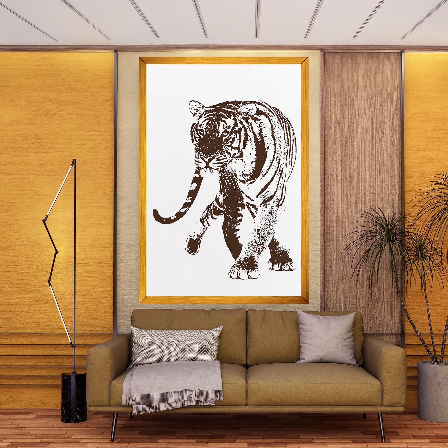 Tablou Canvas Brown Line Tiger mockup 9