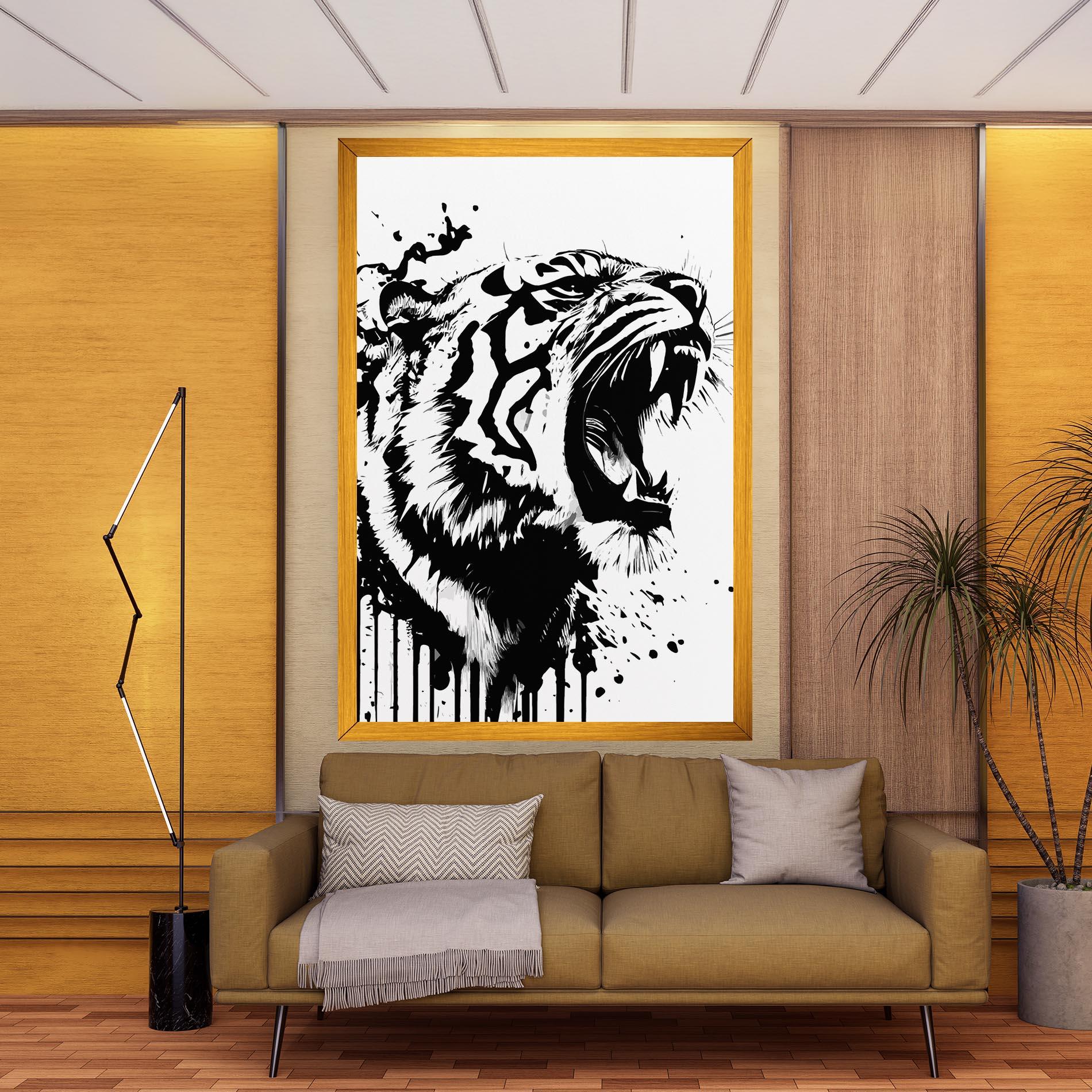 Tablou Canvas Ink Art Tiger mockup 9