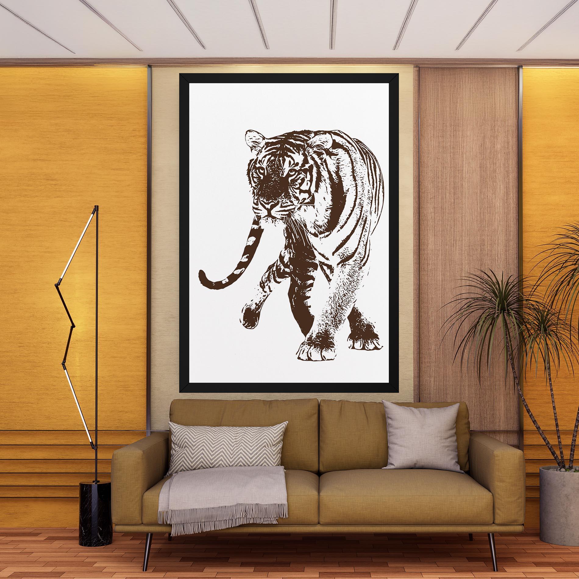 Tablou Canvas Brown Line Tiger mockup 9