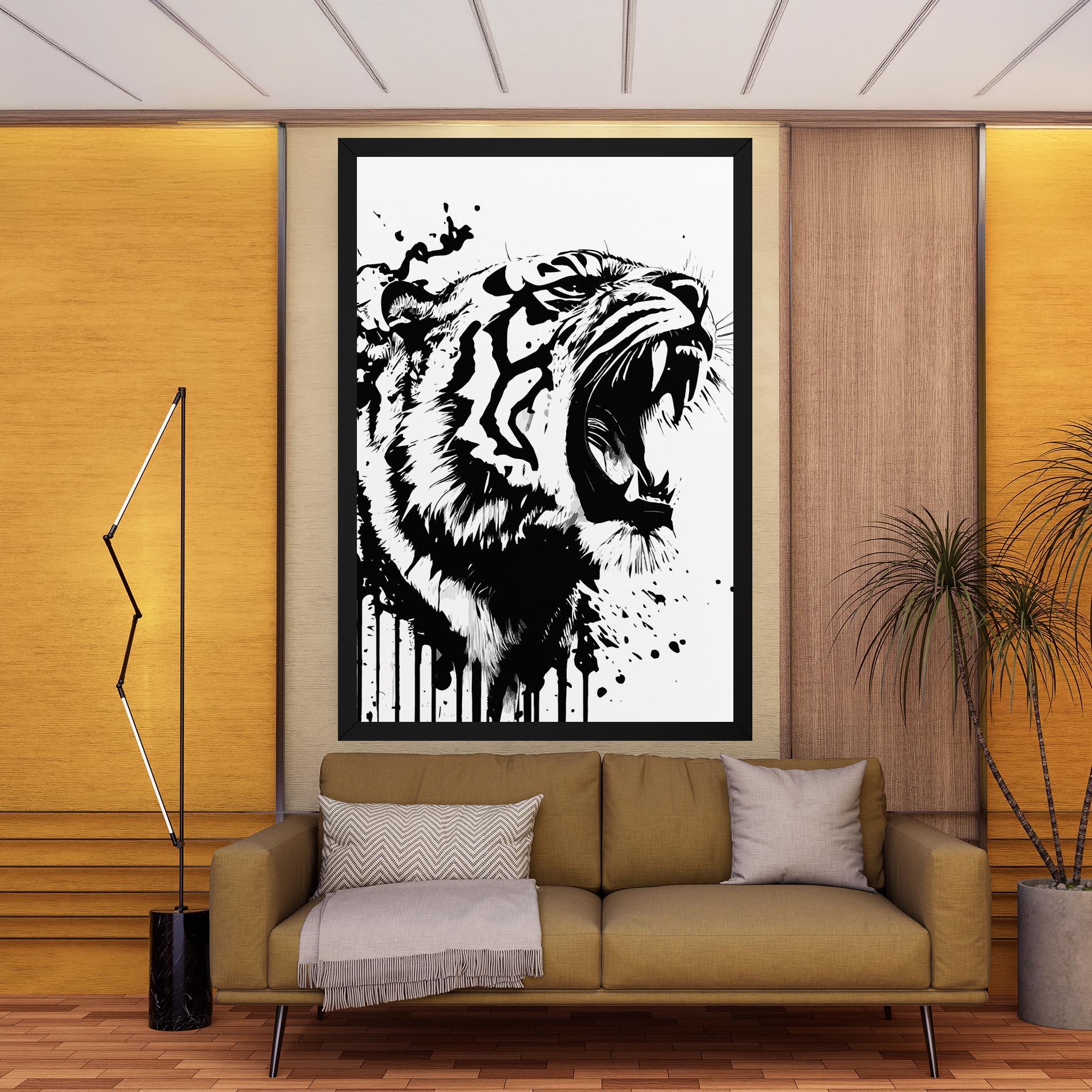 Tablou Canvas Ink Art Tiger mockup 9