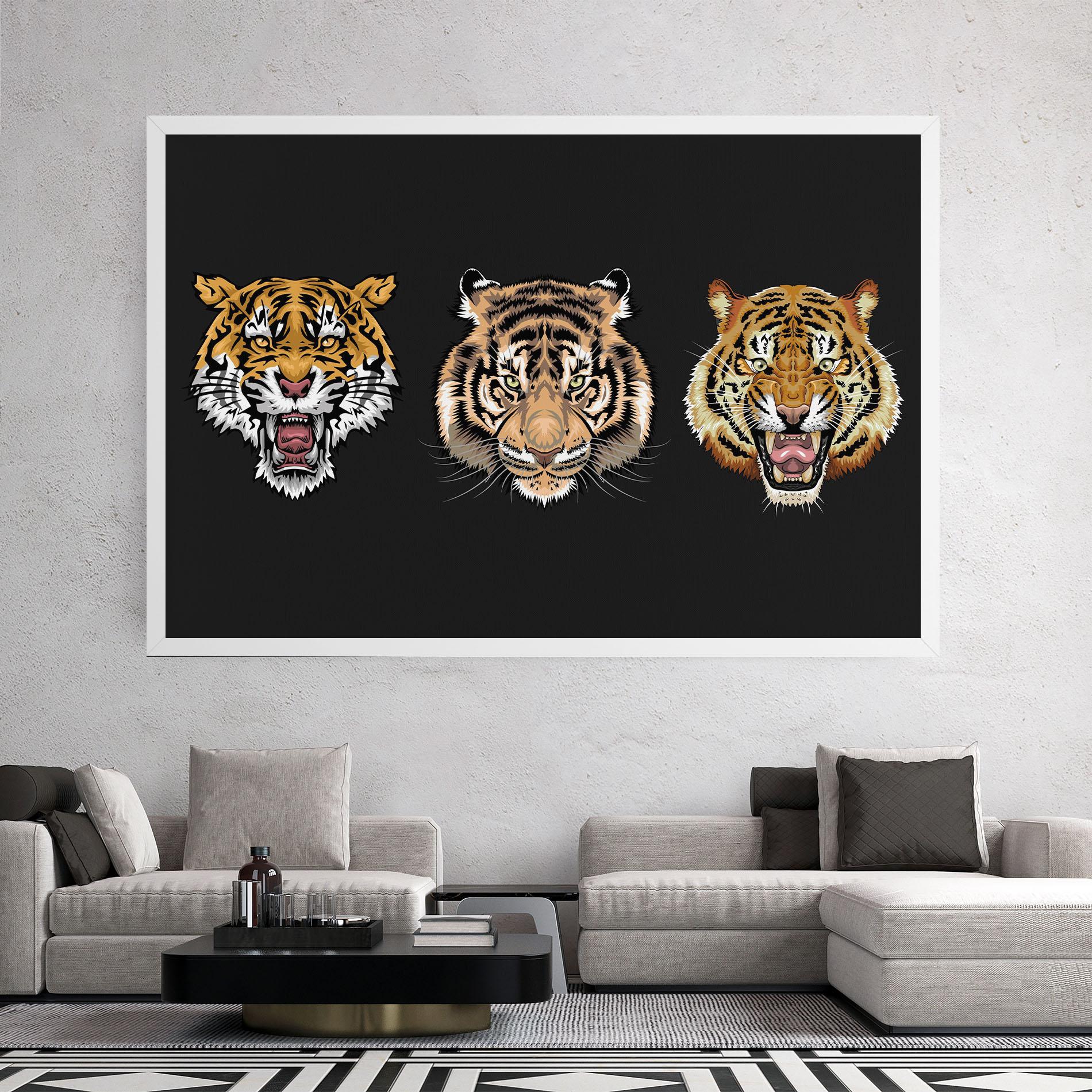 Tablou Canvas 3 Tigers mockup 2