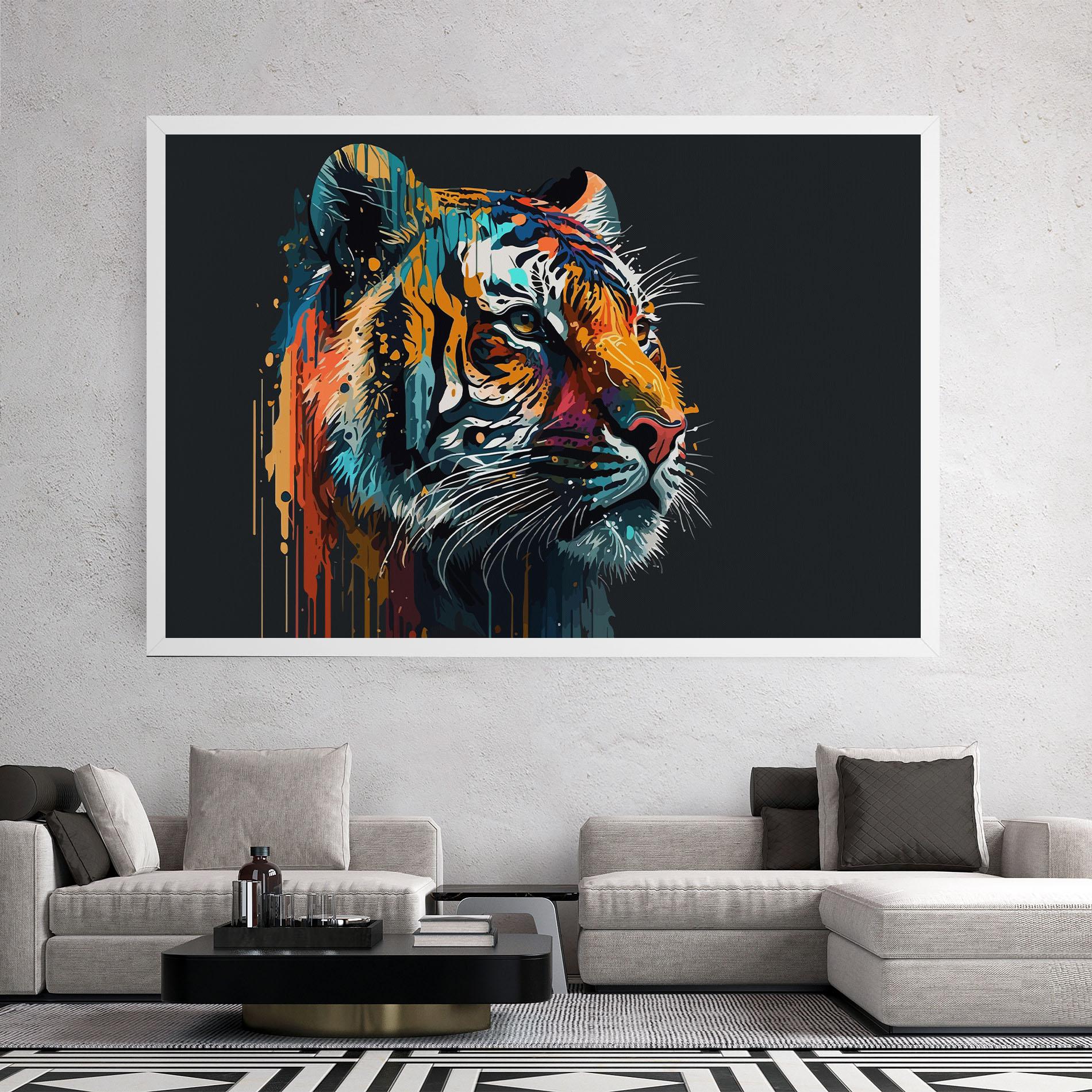 Tablou Canvas Color Mix Tiger mockup 2