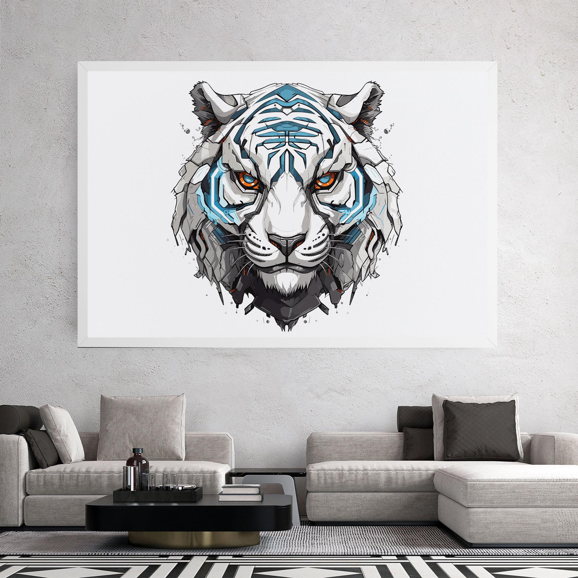Tablou Canvas Cyborg Tiger mockup 2