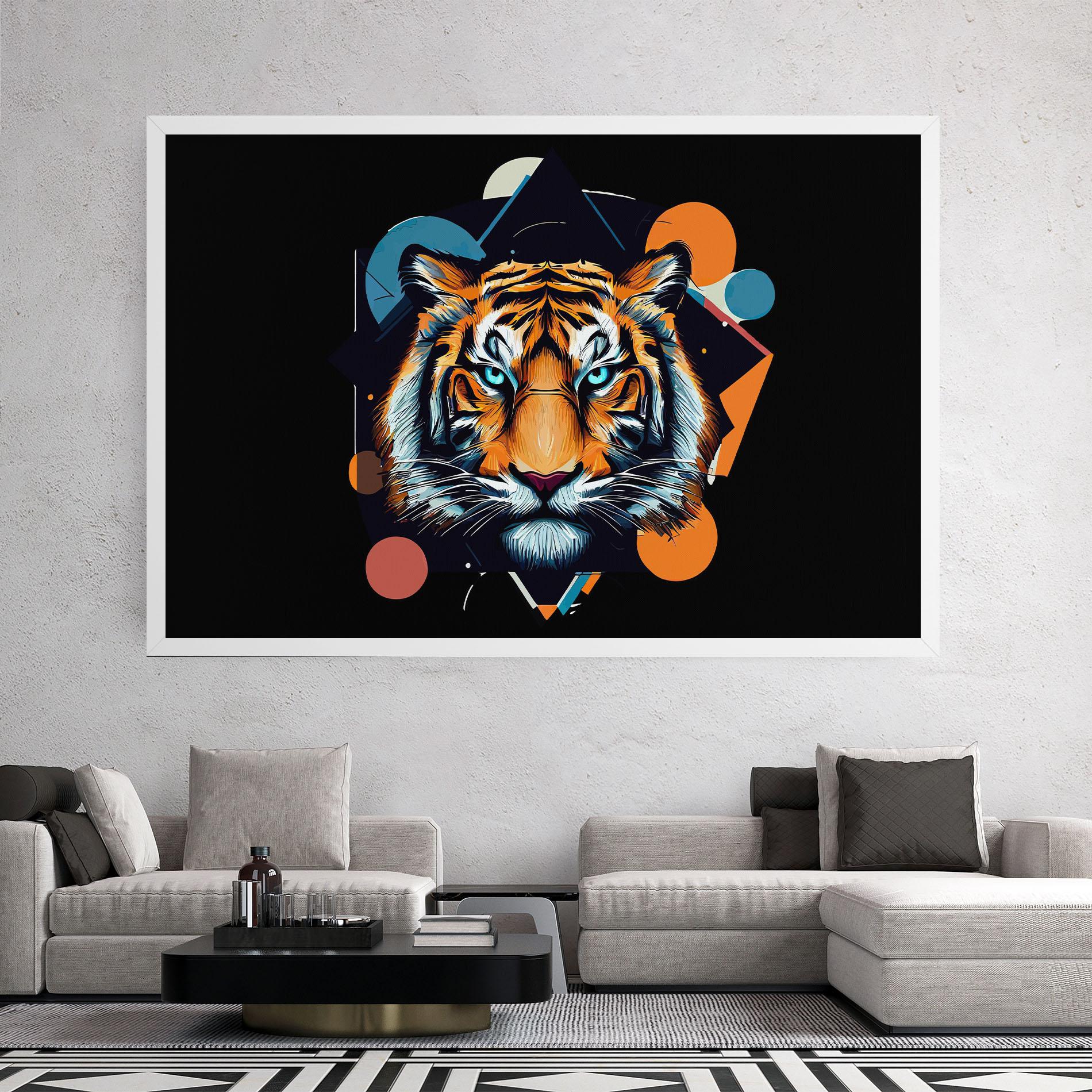 Tablou Canvas Geometric Tiger mockup 2