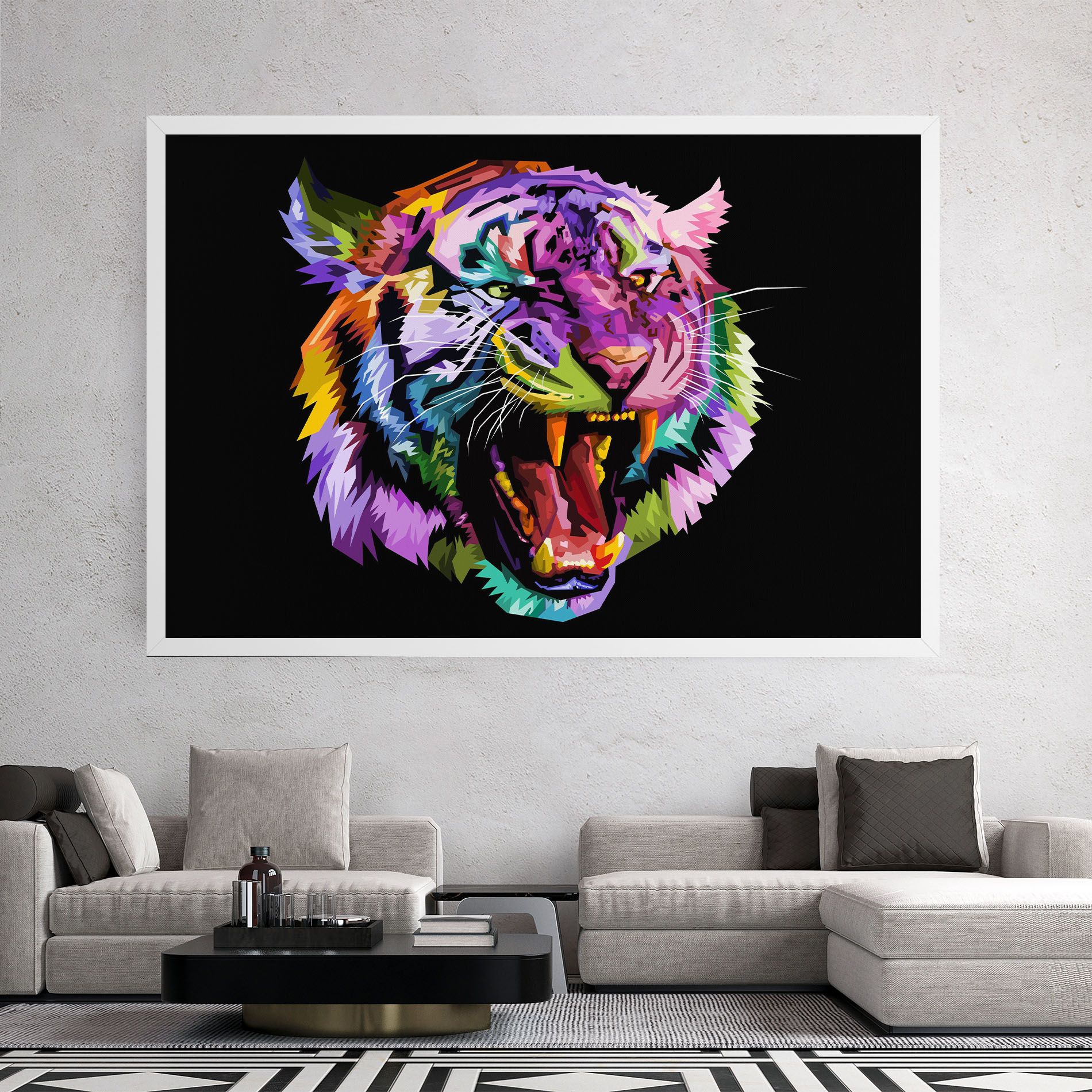 Tiger On Black mockup 2