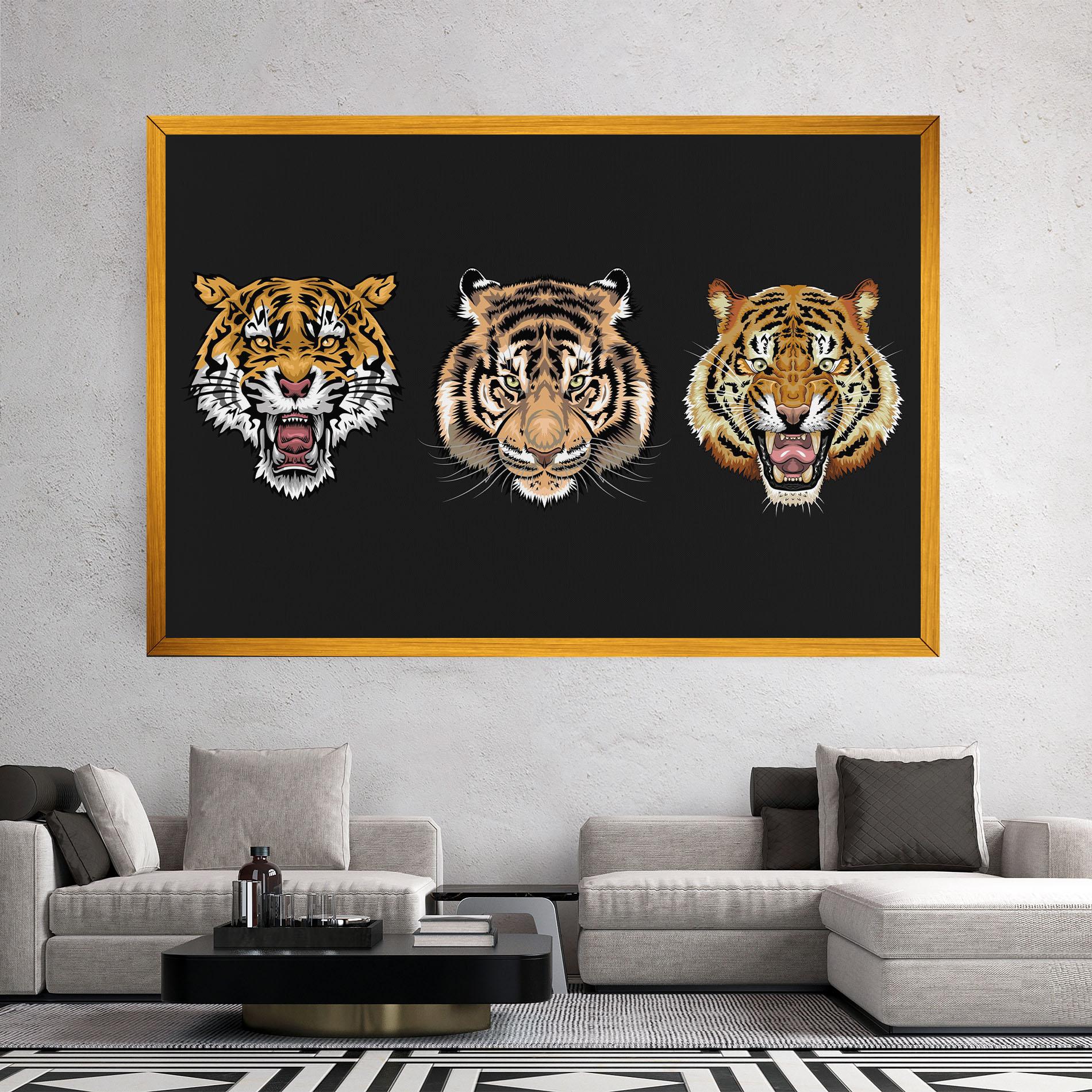 Tablou Canvas 3 Tigers mockup 2