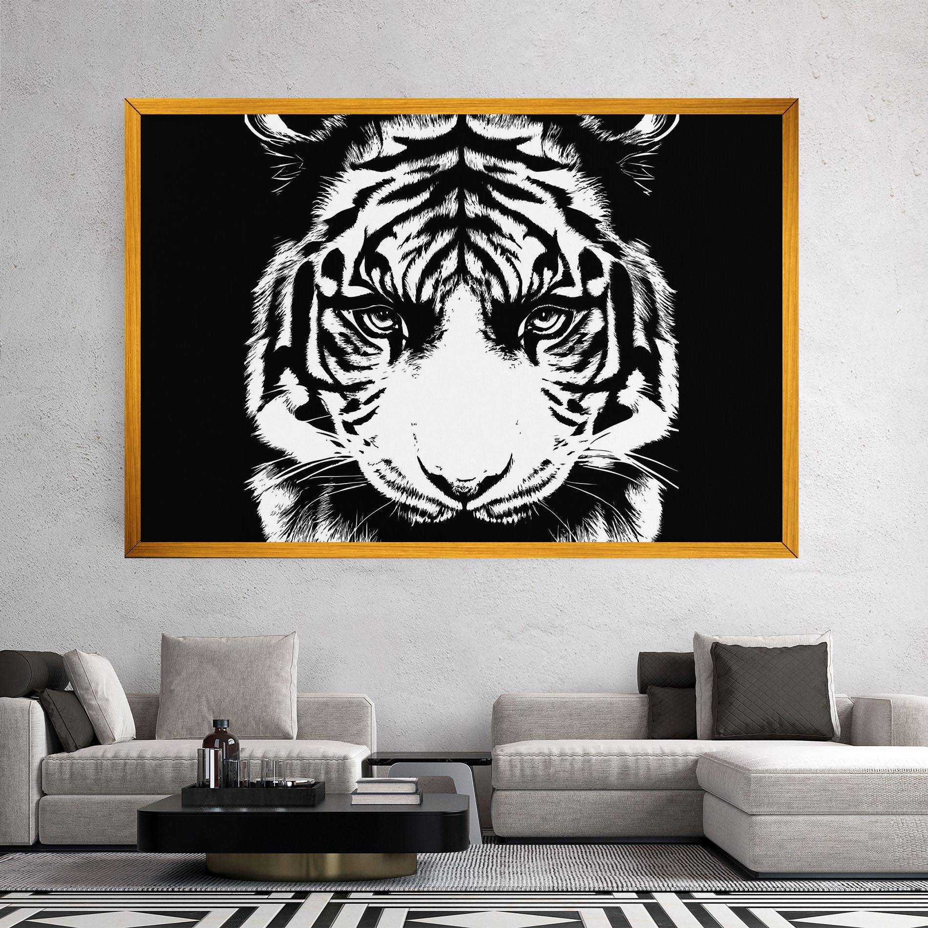 Tablou Canvas Big Eyes Tiger mockup 2