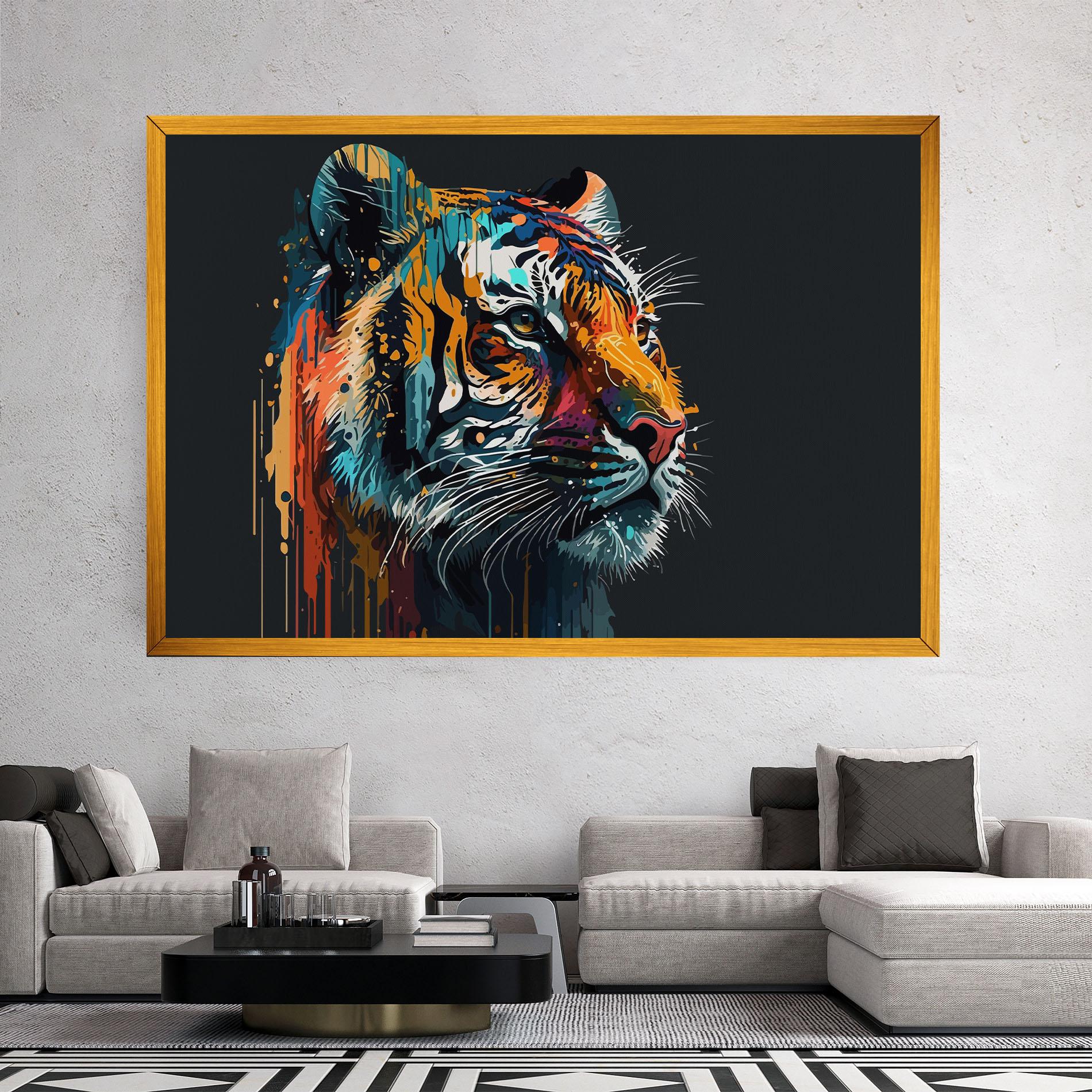 Tablou Canvas Color Mix Tiger mockup 2