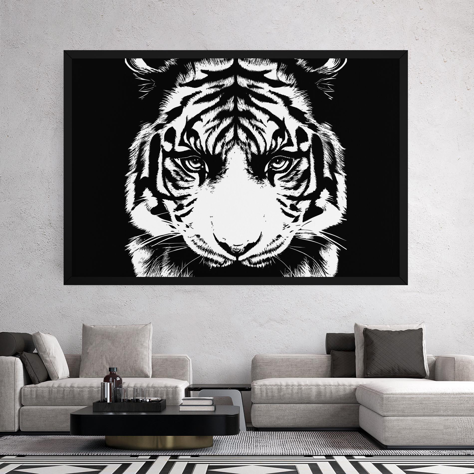 Tablou Canvas Big Eyes Tiger mockup 2