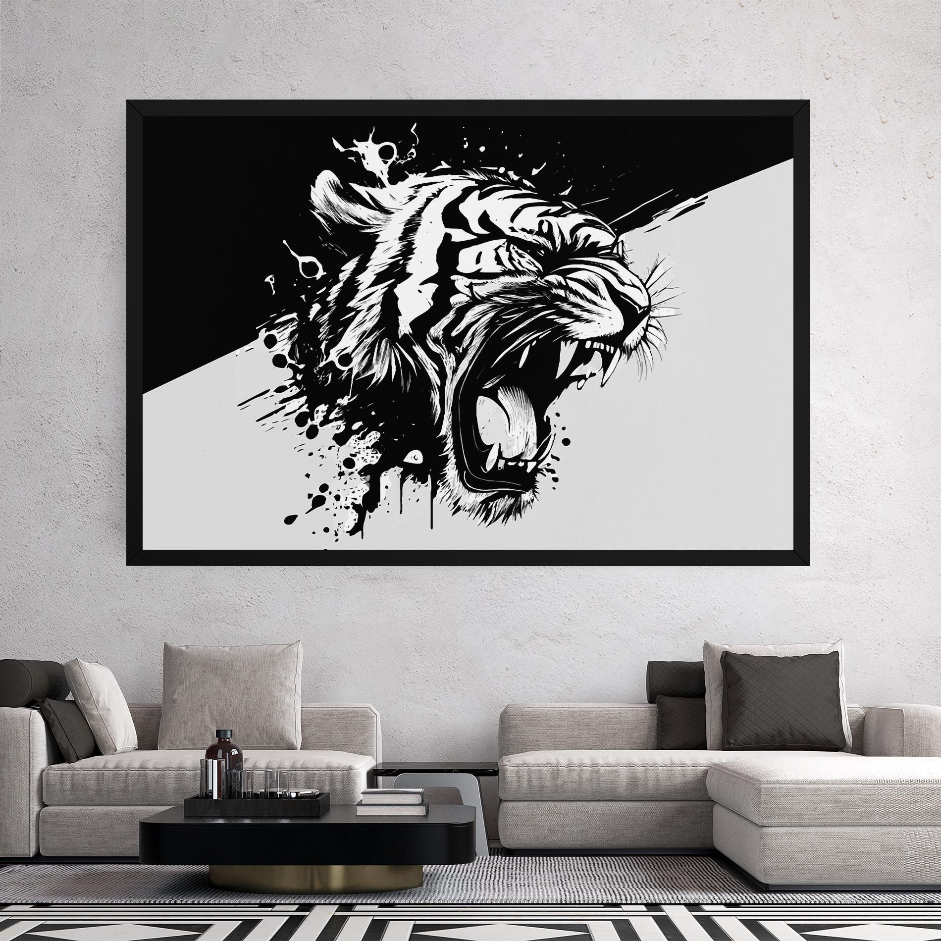 Black Grey Tiger mockup 2