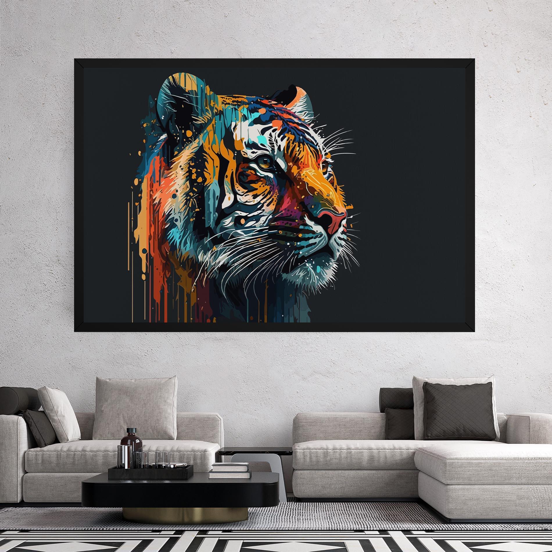 Tablou Canvas Color Mix Tiger mockup 2