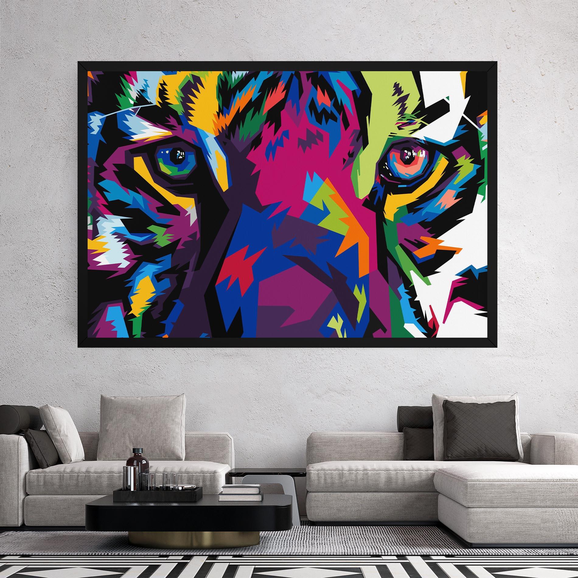 Tablou Canvas Colourul Tiger Eyes mockup 2