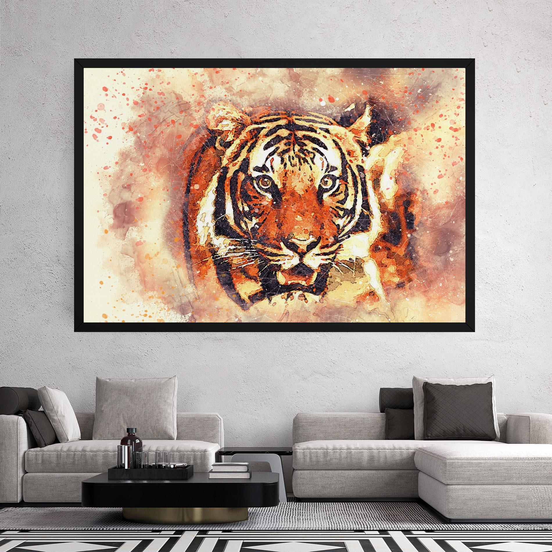 Tablou Canvas Tiger Colors mockup 2