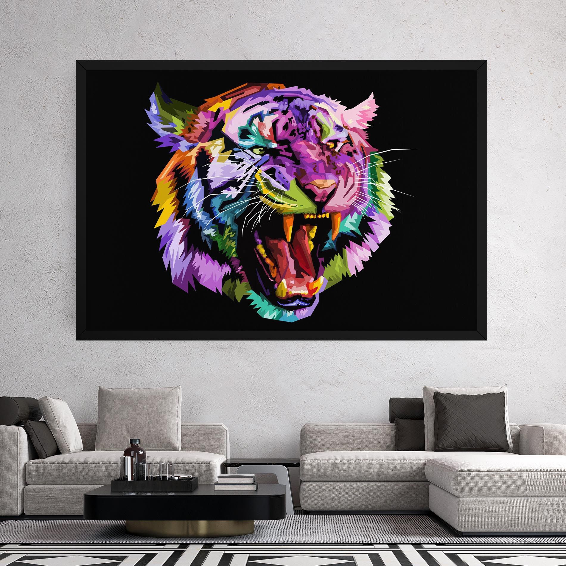 Tiger On Black mockup 2