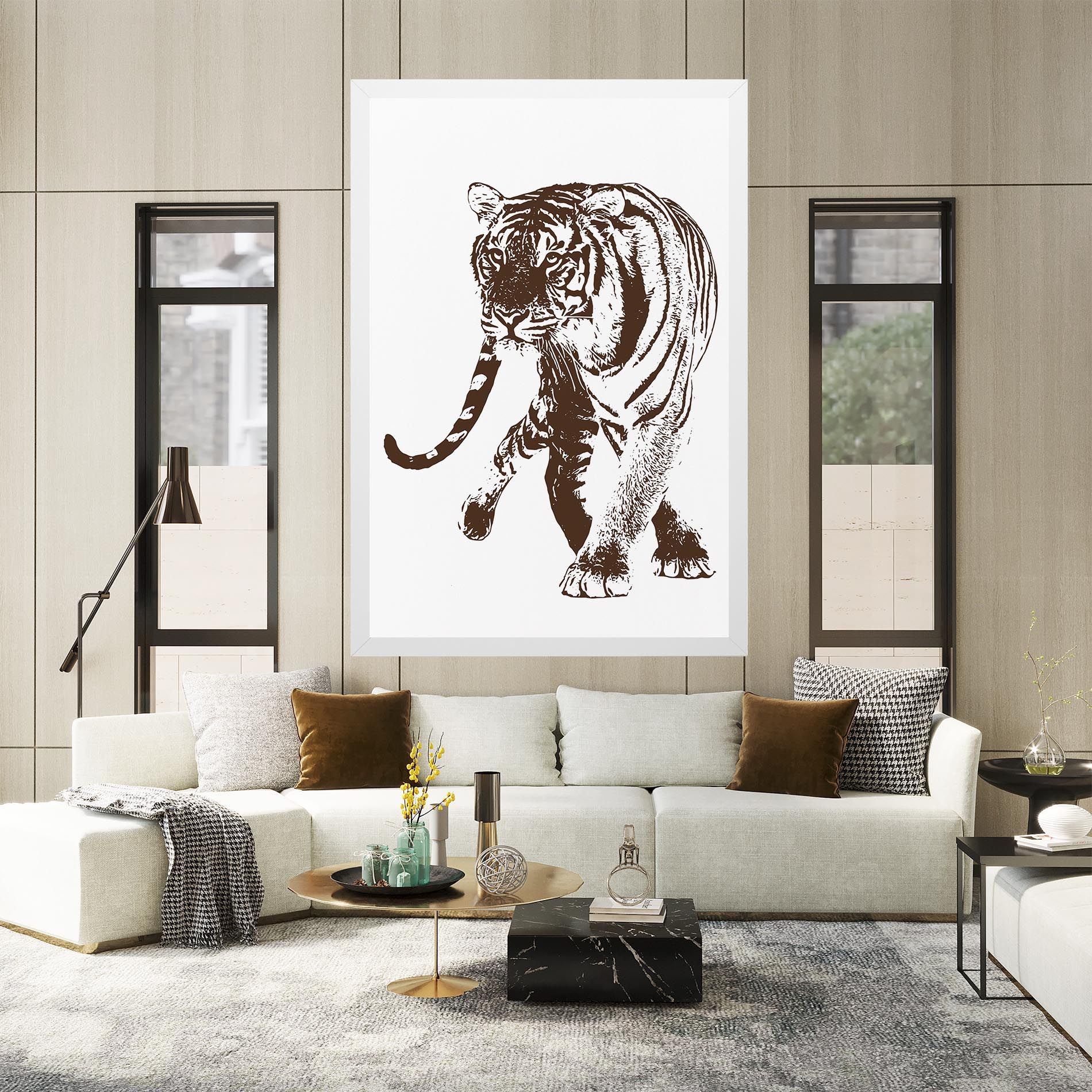 Brown Line Tiger mockup 2