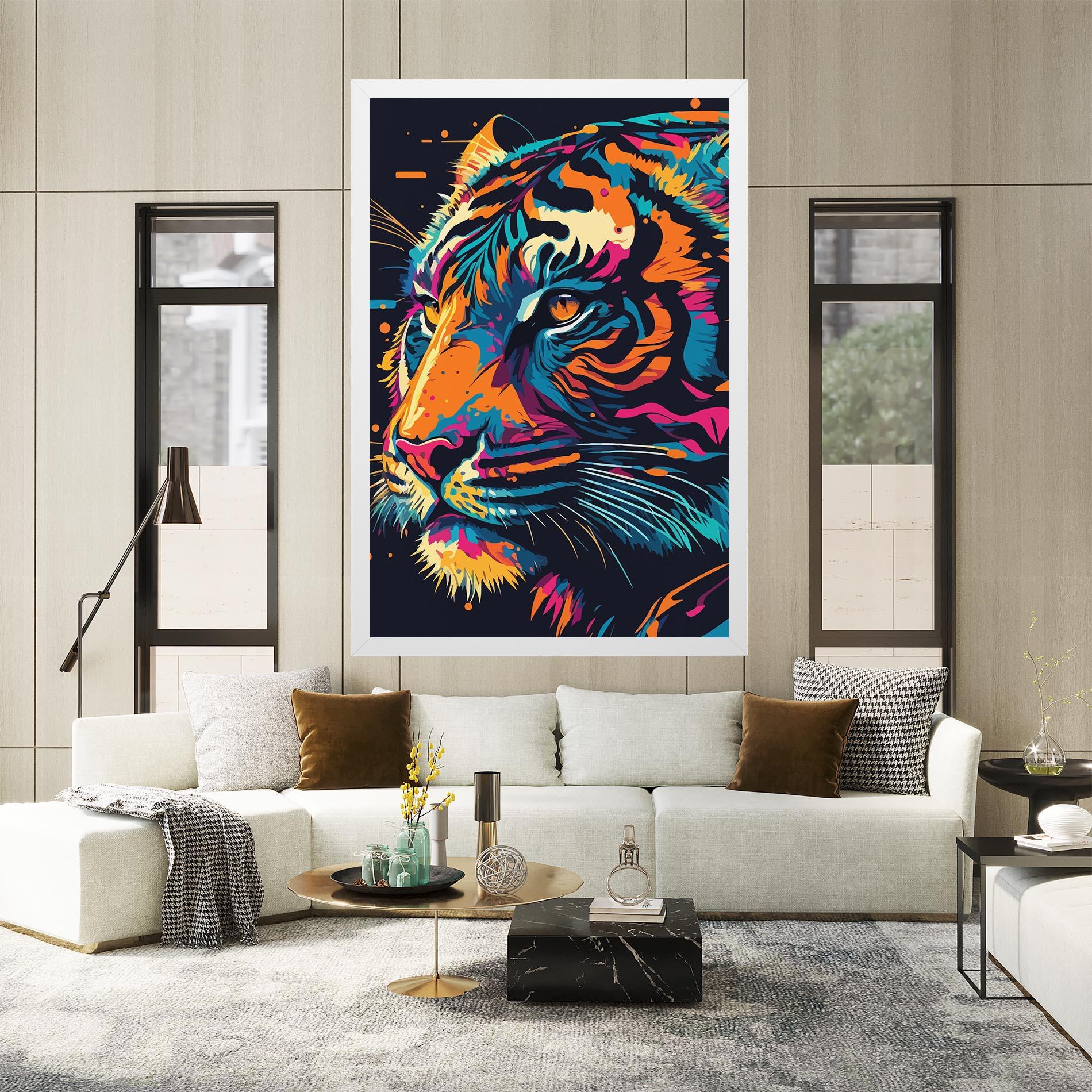 Tablou Canvas Colorful Tiger mockup 2