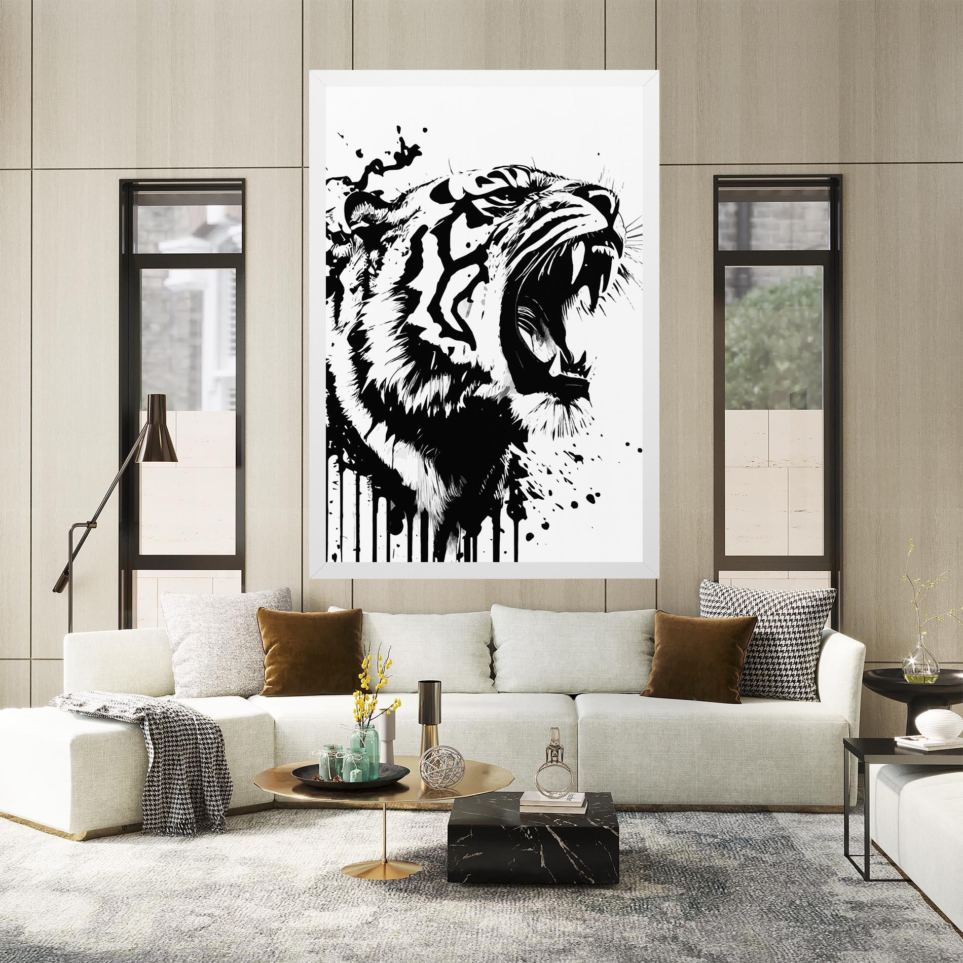 Tablou Canvas Ink Art Tiger mockup 2