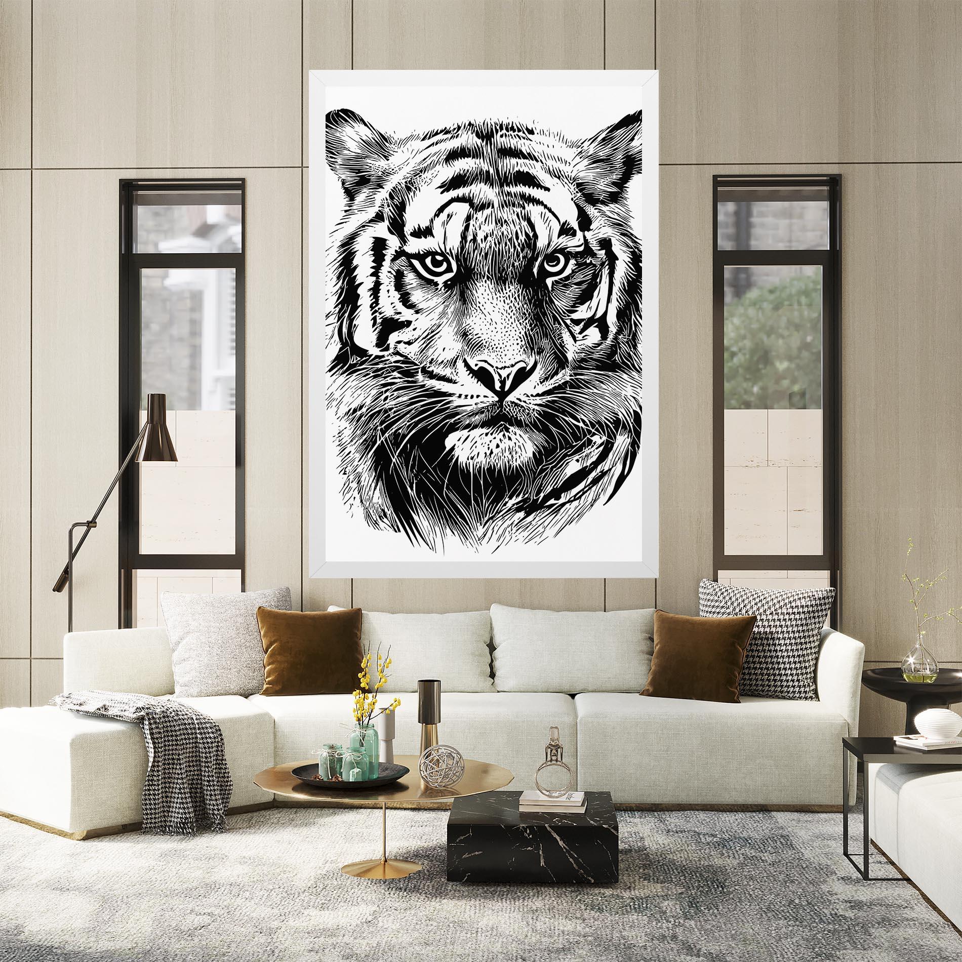 Tablou Canvas Pretty Tiger Head mockup 2