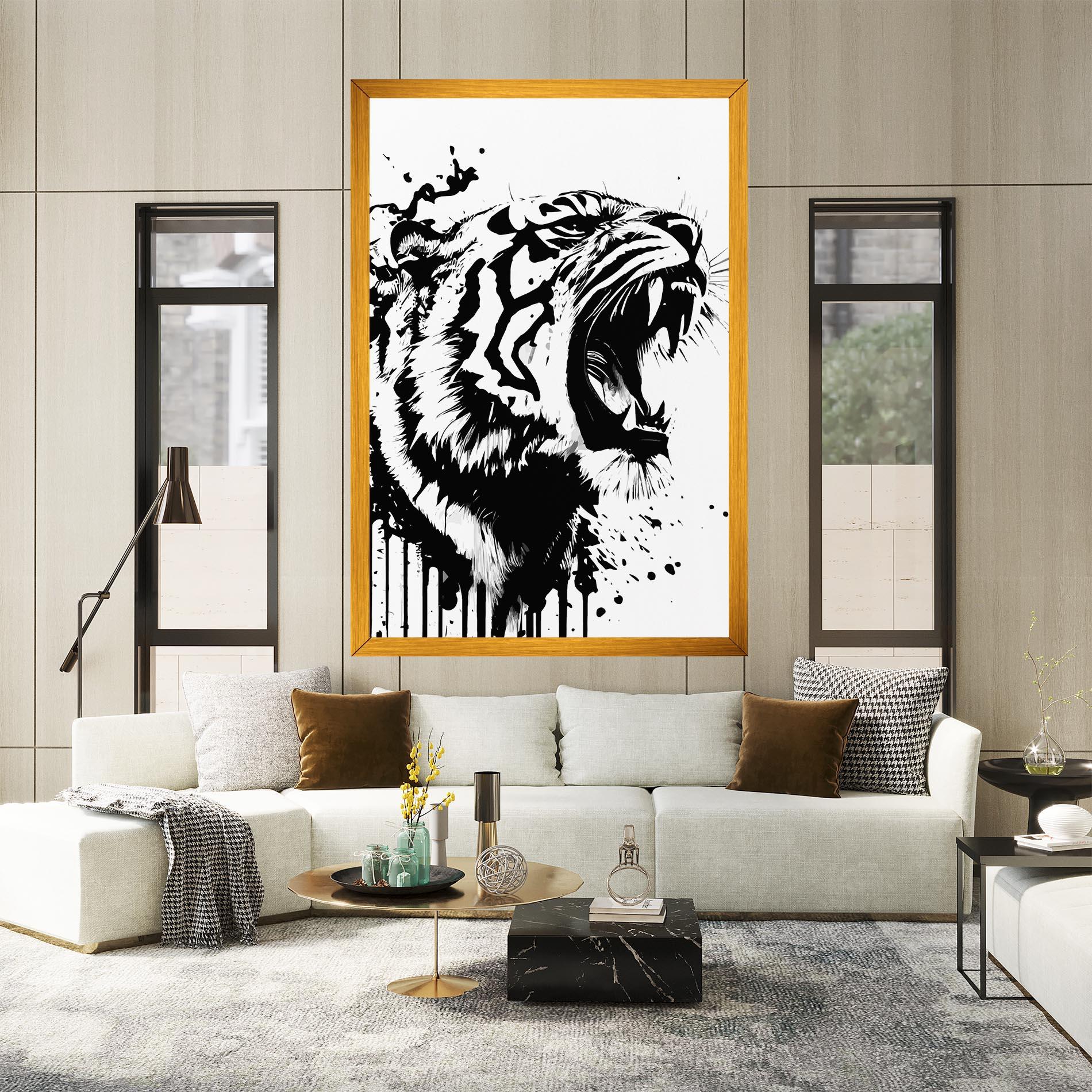 Tablou Canvas Ink Art Tiger mockup 2