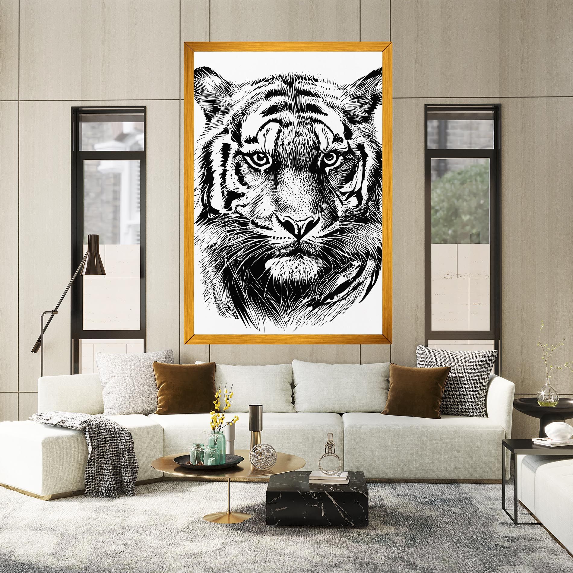 Pretty Tiger Head mockup 2