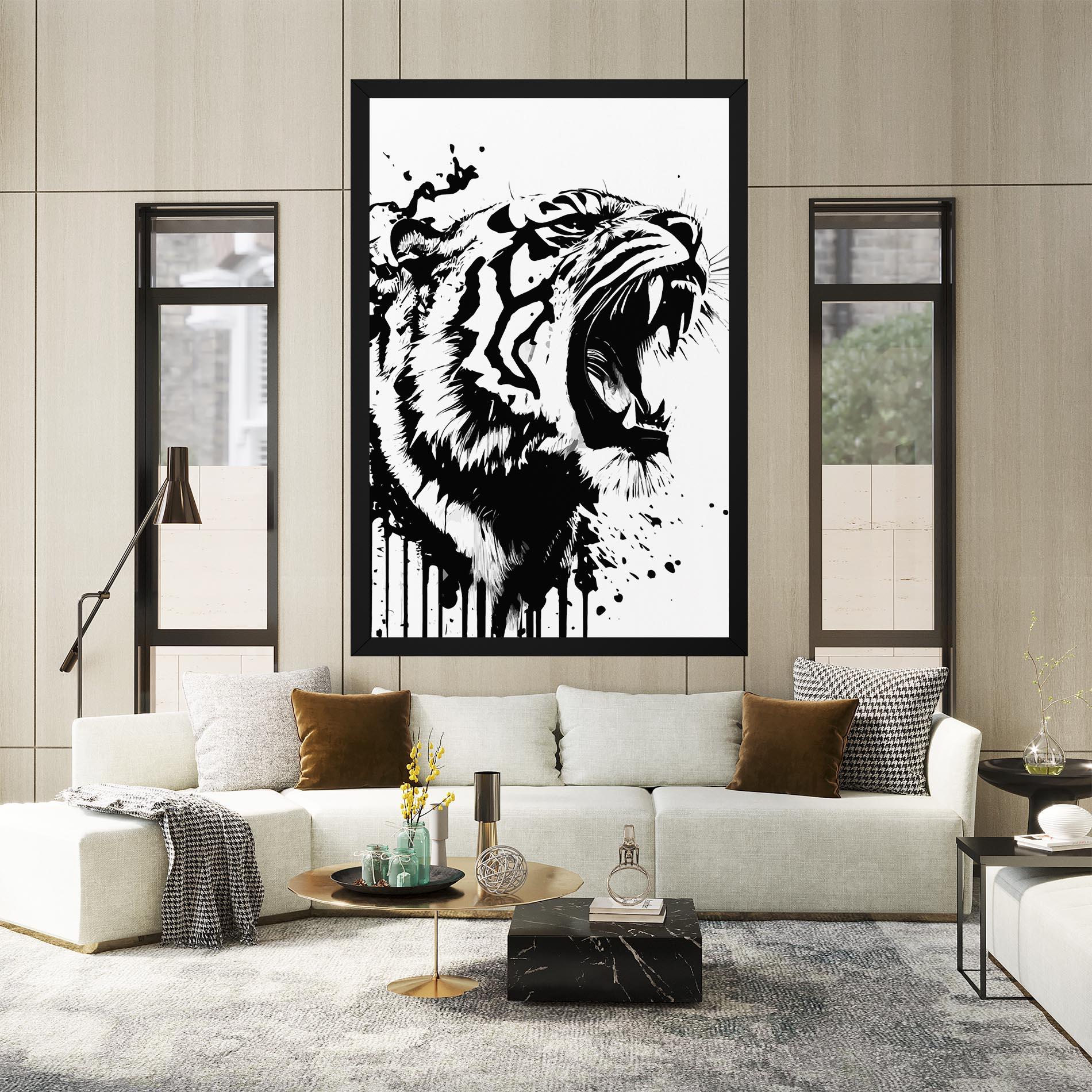 Tablou Canvas Ink Art Tiger mockup 2