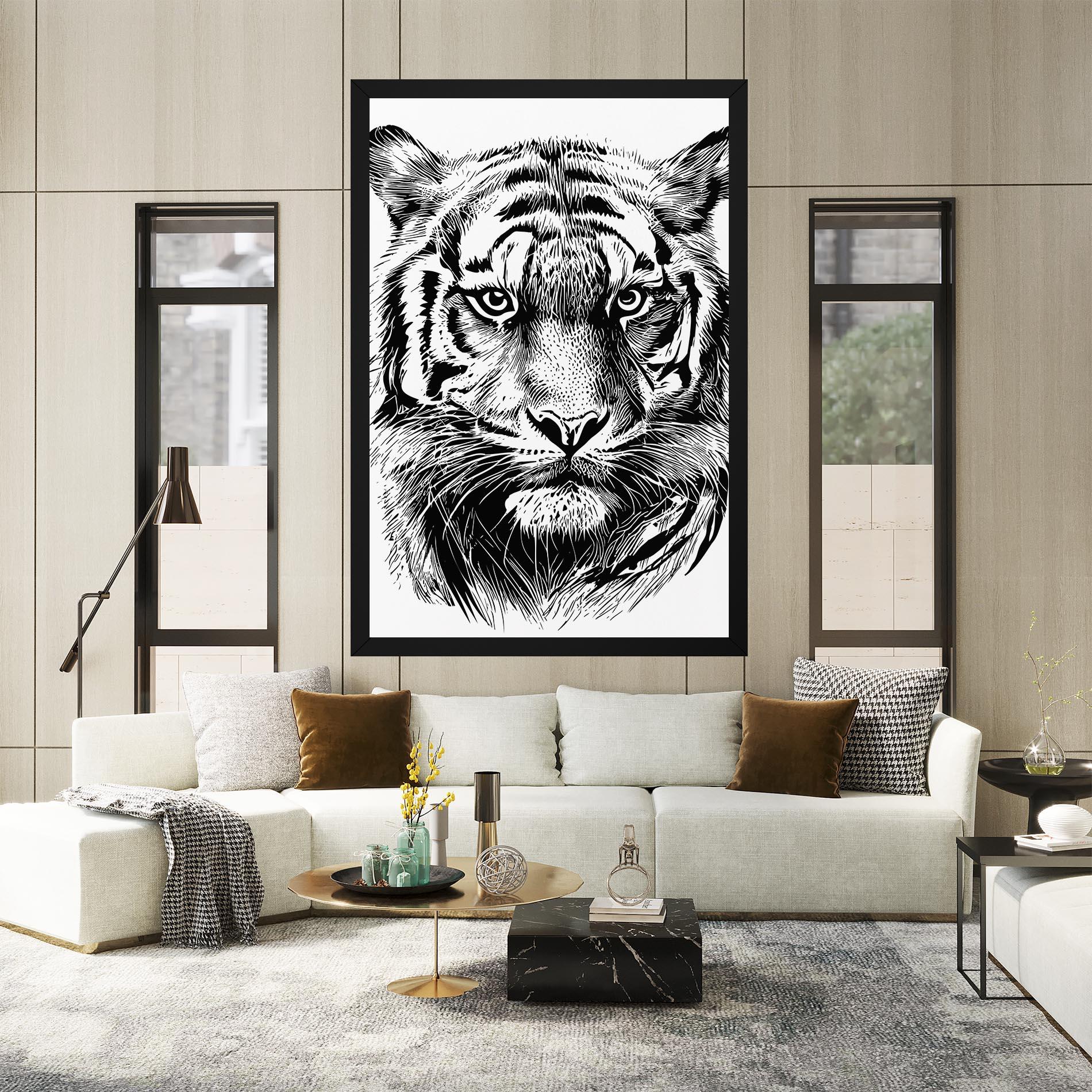 Tablou Canvas Pretty Tiger Head mockup 2