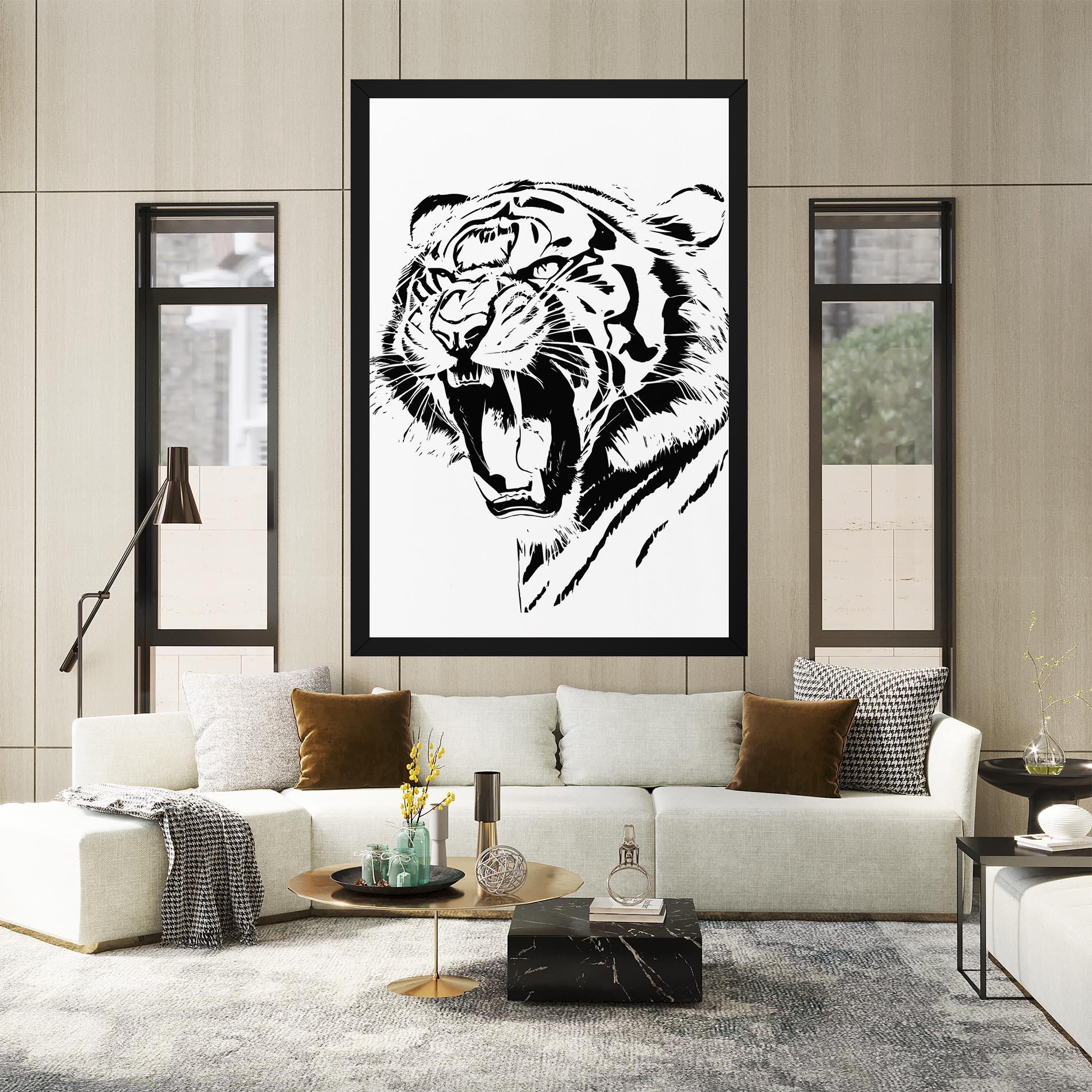 Tablou Canvas Roaring Tiger mockup 2