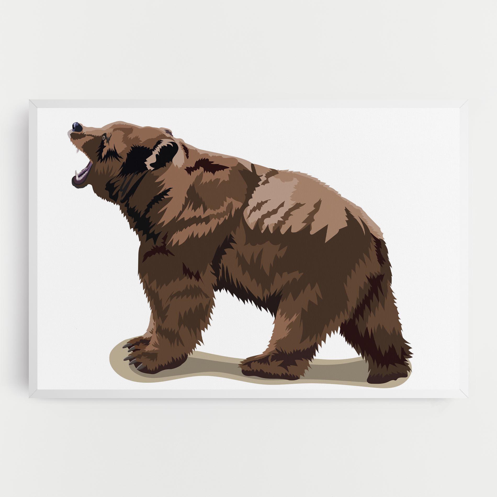 Tablou Canvas Angry Walking Bear mockup 0