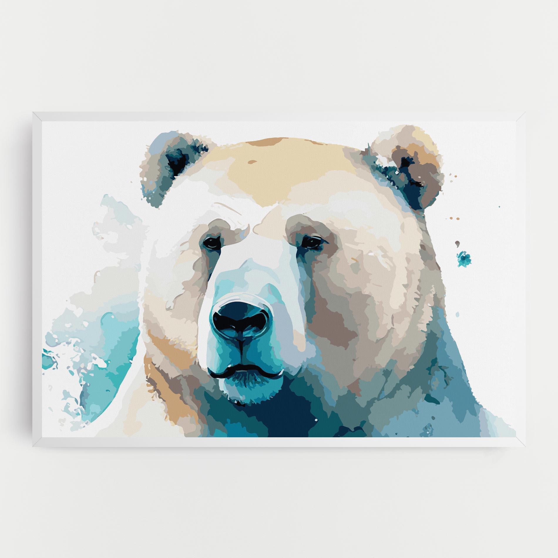Tablou Canvas Big Watercolor Bear mockup 0