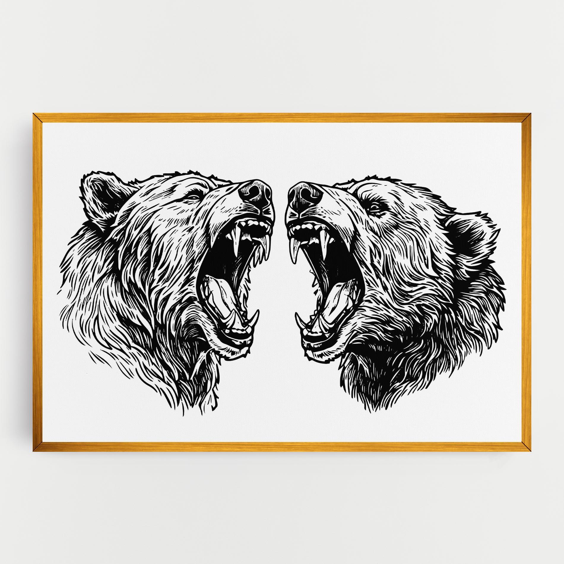Tablou Canvas Bear Bite mockup 0