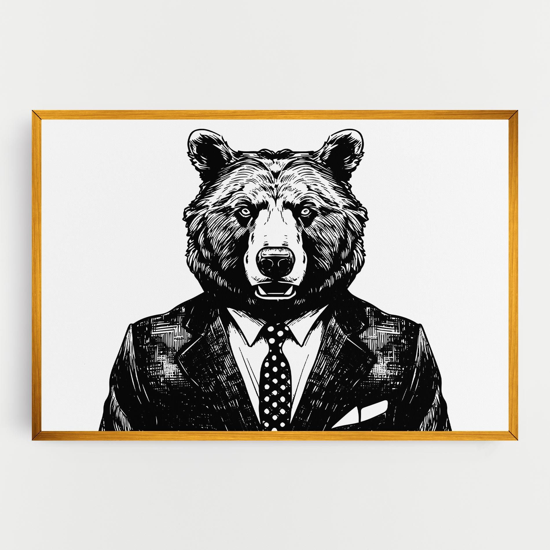 Bear In Suit mockup 0