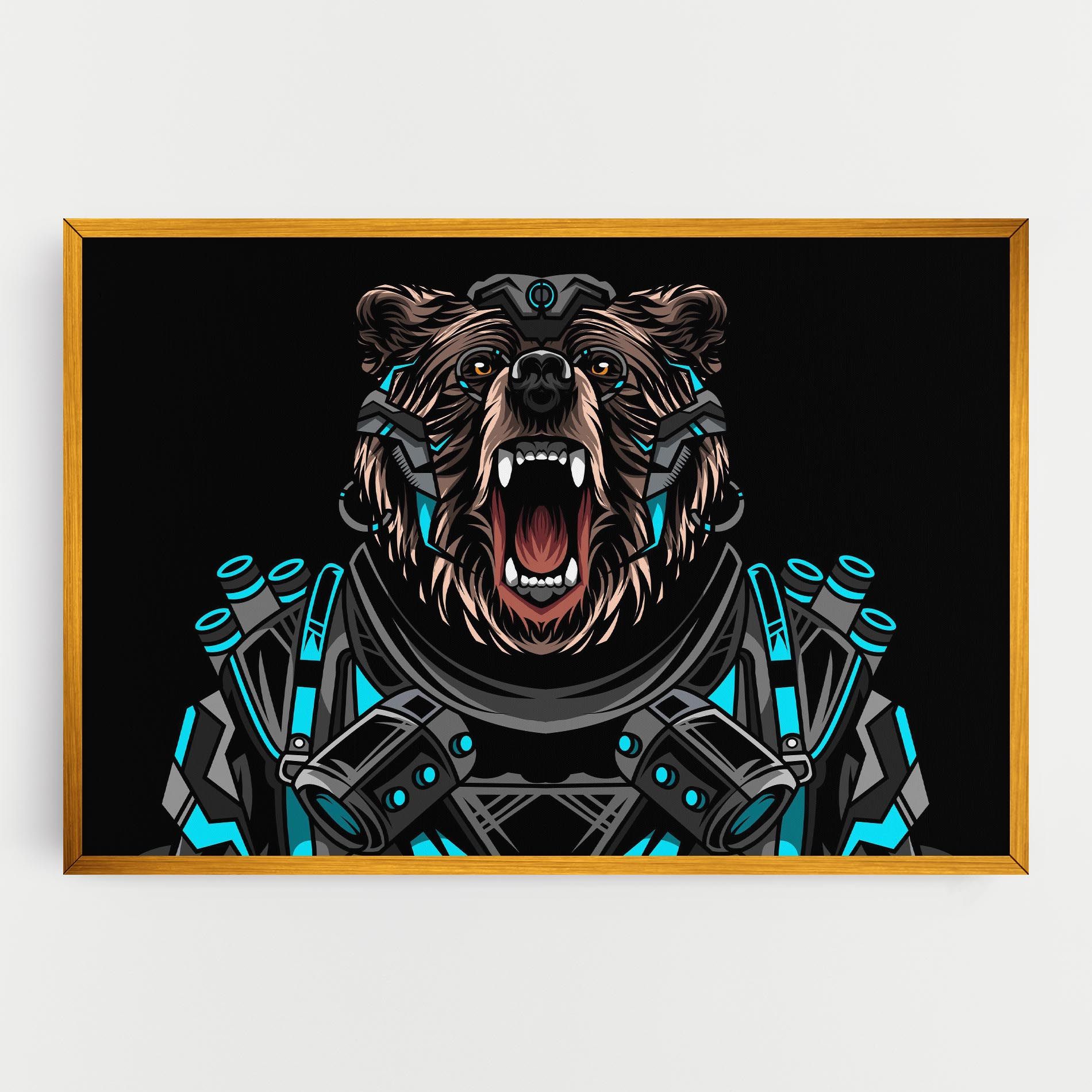 Black Cyborg Bear mockup 0