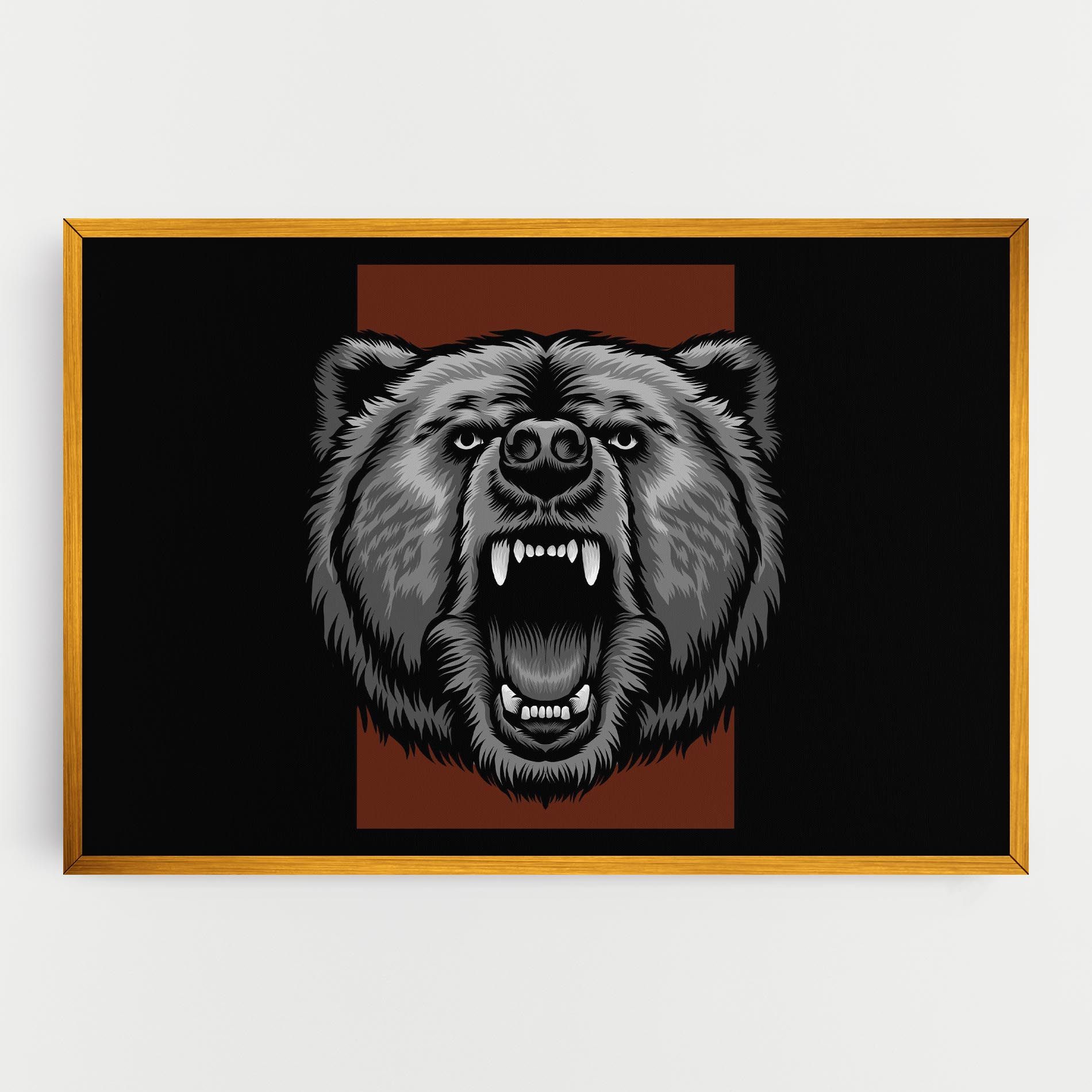 Grey Bear Head mockup 0