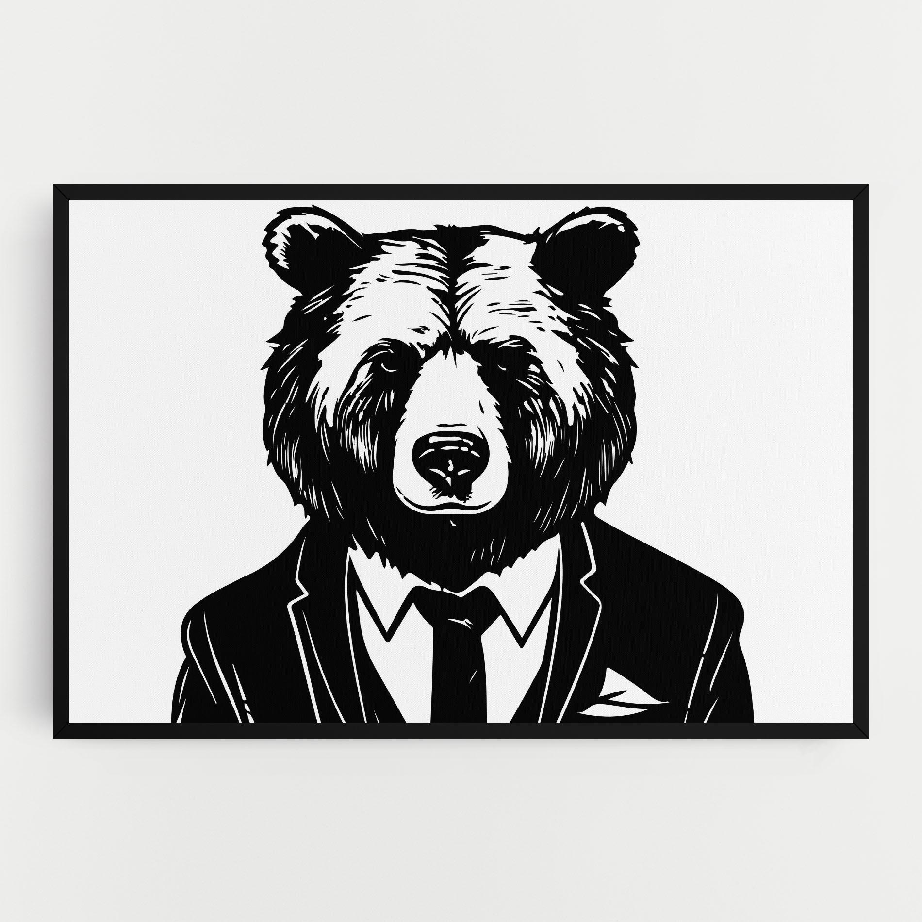 Tablou Canvas Business Bear mockup 0