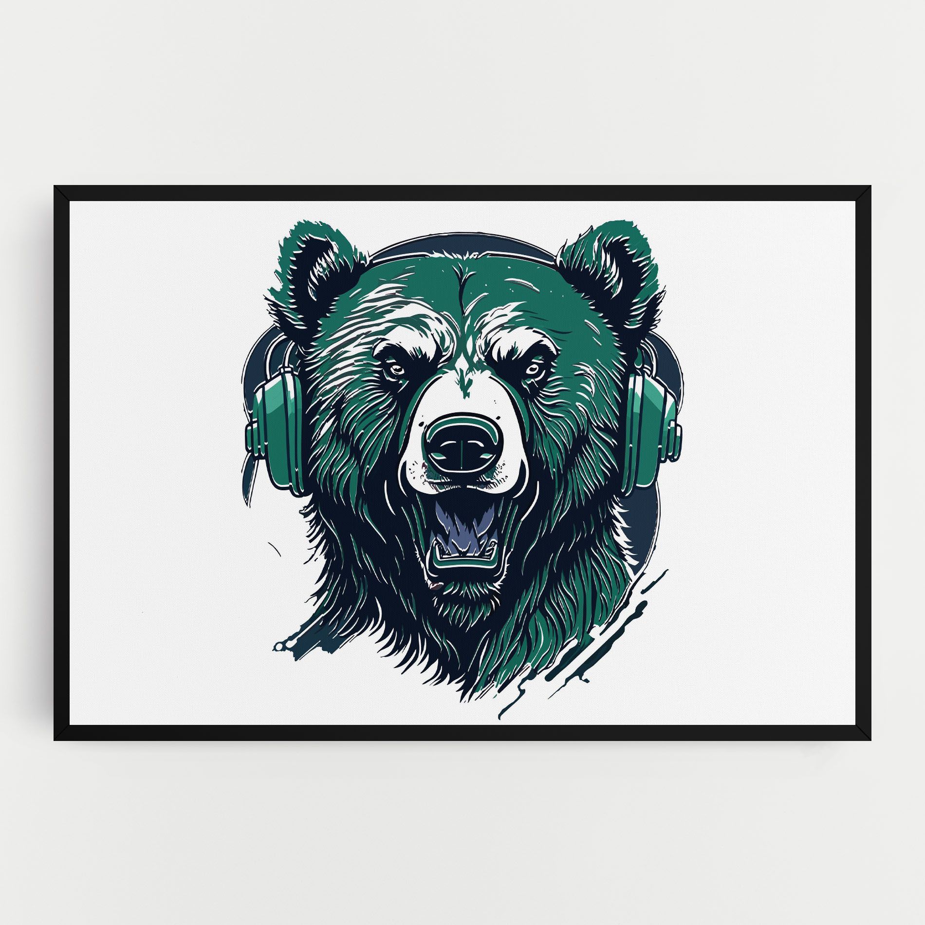 Green Music Bear mockup 0