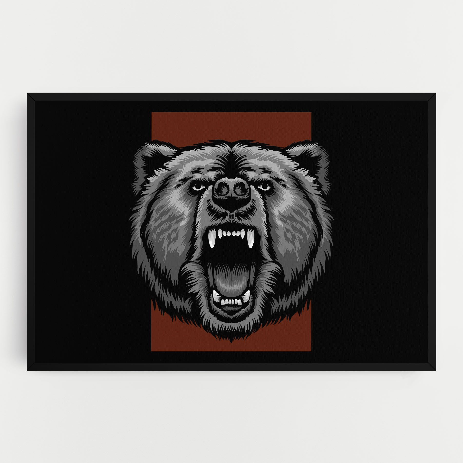 Grey Bear Head mockup 0